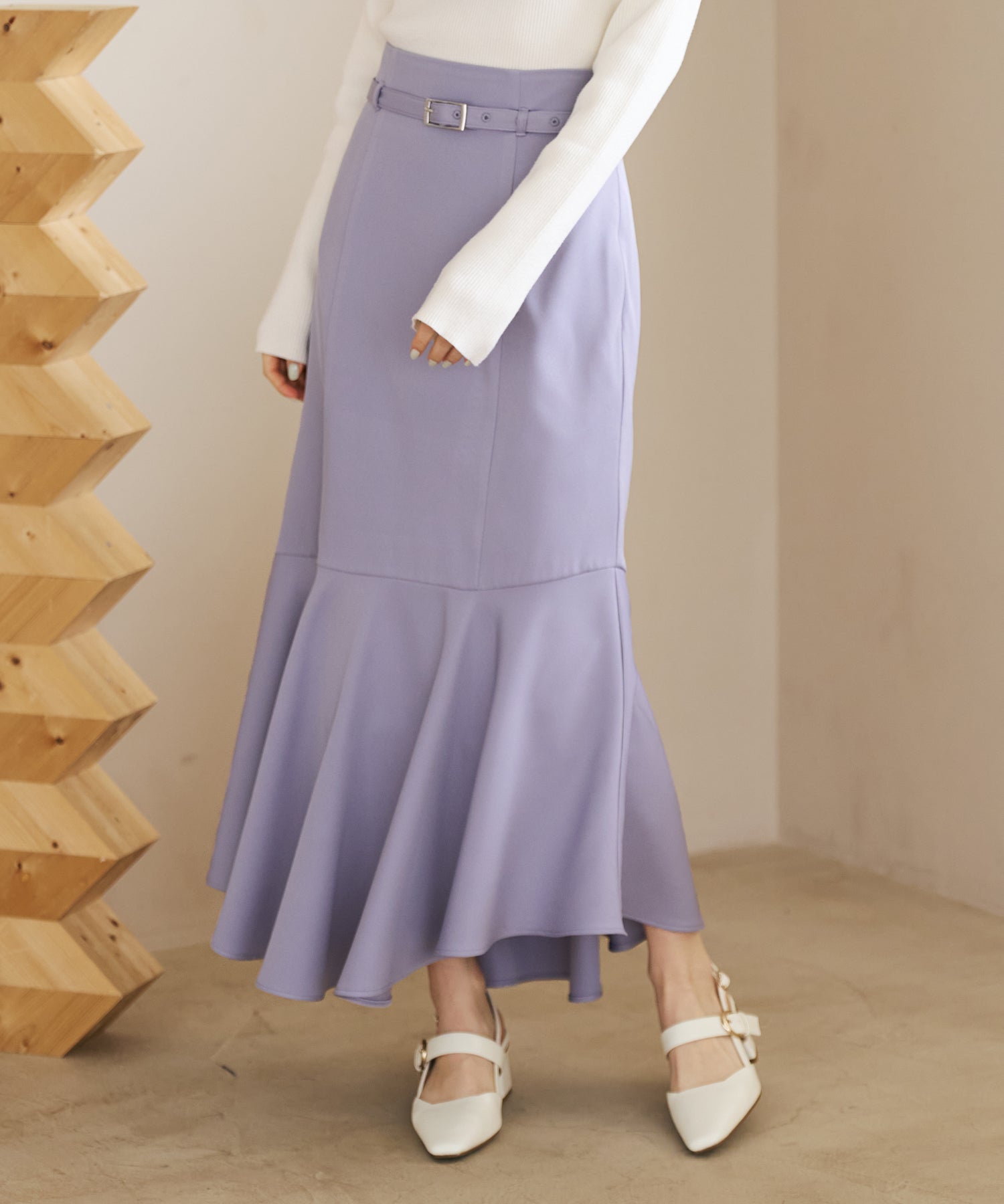 トランテアン ソン ドゥ モード 31 Sons de mode 2026春夏新作 アソートセミマーメイドスカート TT617201 （BLUE） BLUE