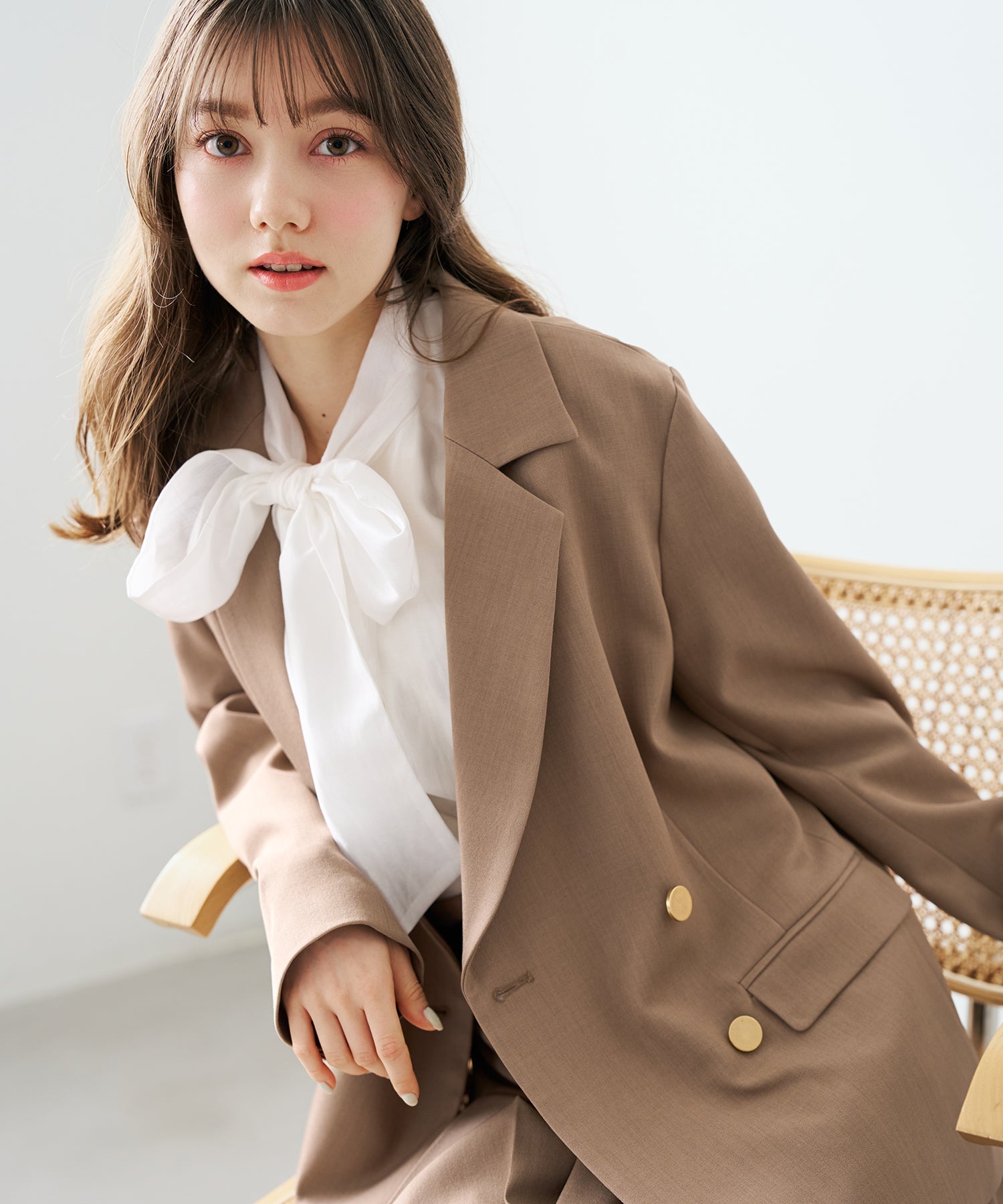 トランテアン ソン ドゥ モード 31 Sons de mode 2026春夏新作 スプリングテーラードジャケット TT618501 （MOCHA） MOCHA