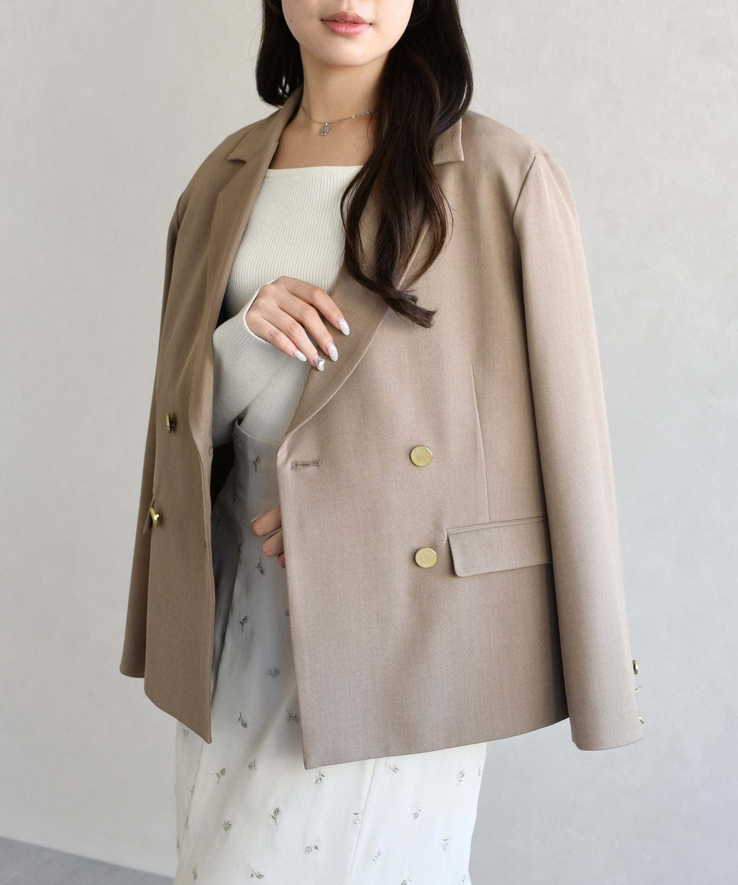 トランテアン ソン ドゥ モード 31 Sons de mode 2026春夏新作 スプリングテーラードジャケット TT618501 （MOCHA） MOCHA