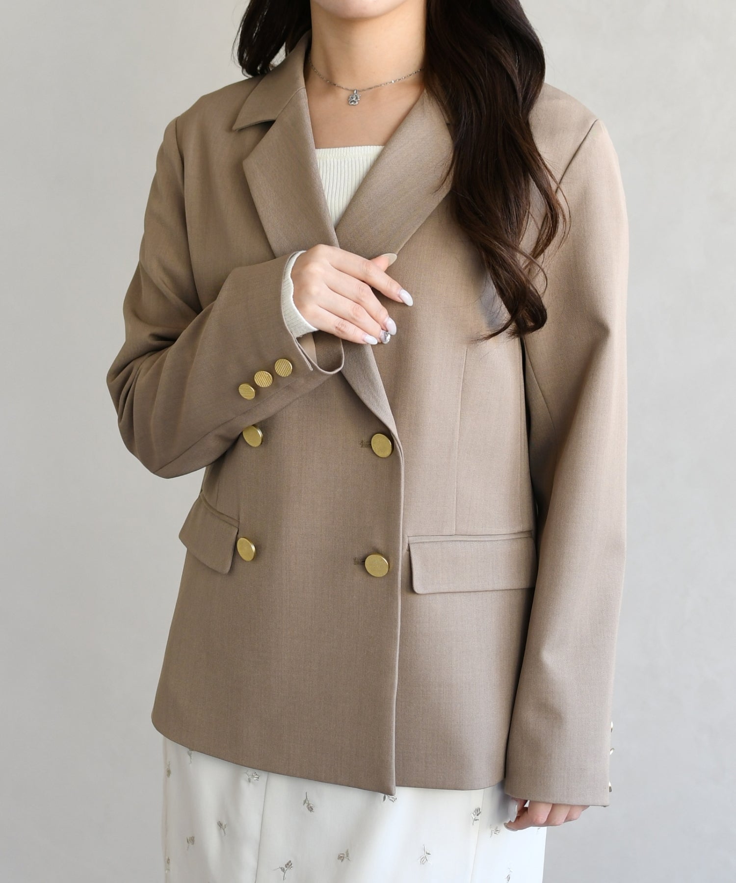 トランテアン ソン ドゥ モード 31 Sons de mode 2026春夏新作 スプリングテーラードジャケット TT618501 （MOCHA） MOCHA