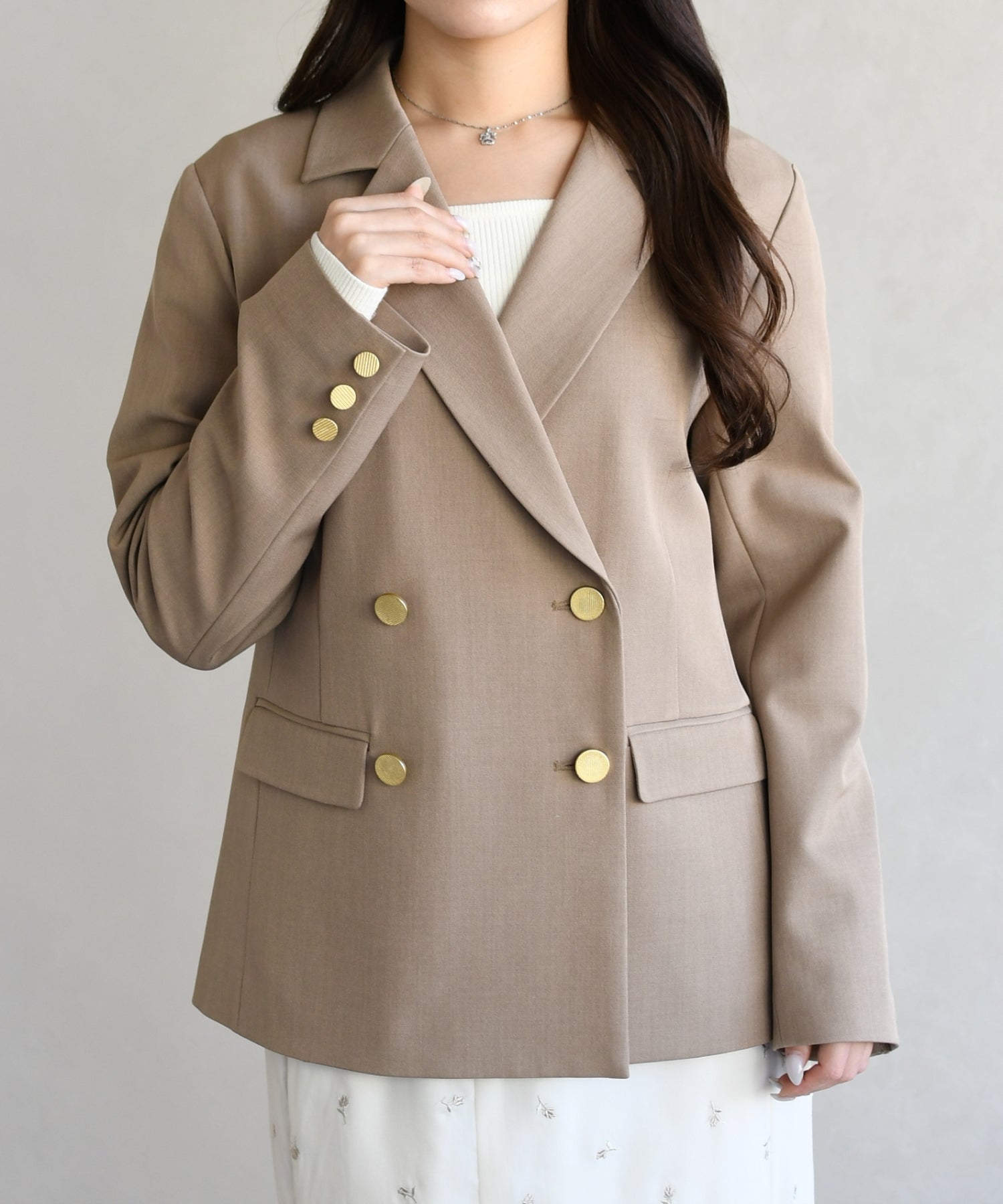 トランテアン ソン ドゥ モード 31 Sons de mode 2026春夏新作 スプリングテーラードジャケット TT618501 （MOCHA） MOCHA