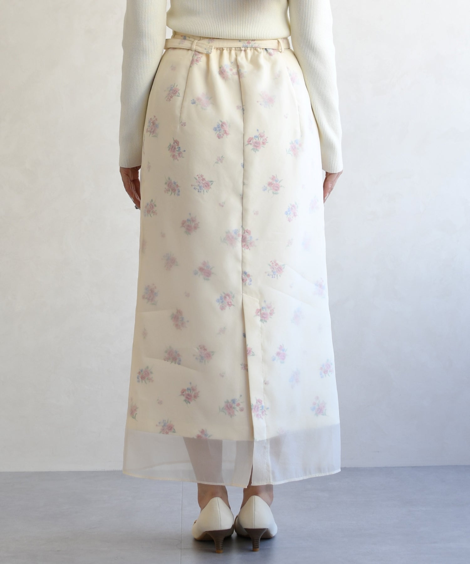 トランテアン ソン ドゥ モード 31 Sons de mode 2026春夏新作 シアーレイヤードスカート TT617203 （YELLOW） YELLOW