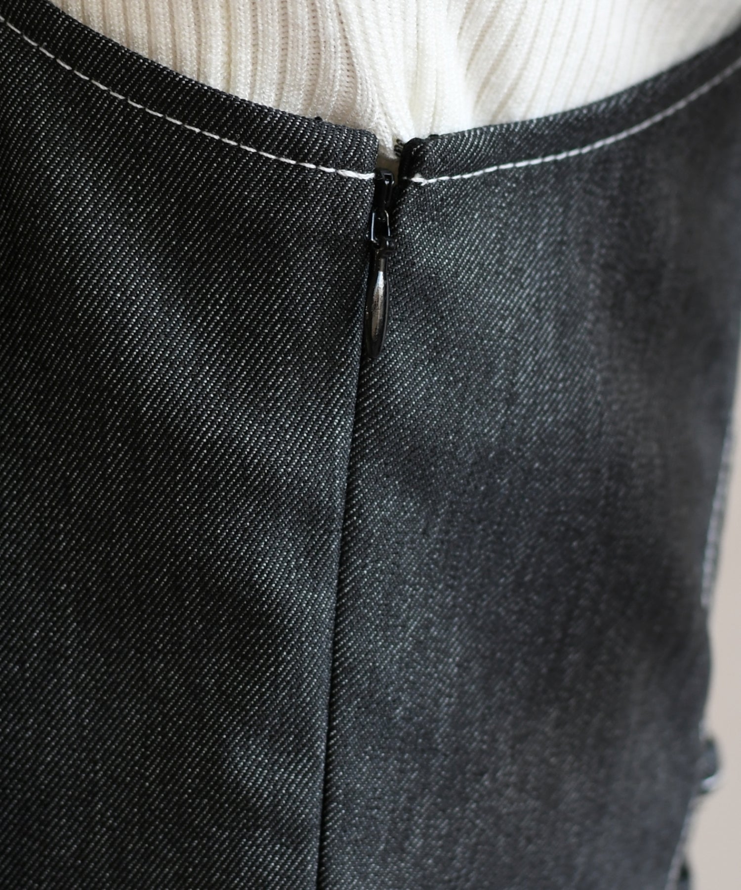 トランテアン ソン ドゥ モード 31 Sons de mode 2026春夏新作  肩リボンデニムライクジャンスカTT617405 （BLACK） BLACK