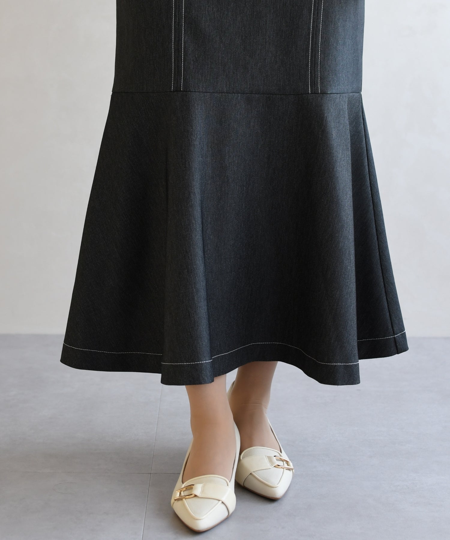 トランテアン ソン ドゥ モード 31 Sons de mode 2026春夏新作  肩リボンデニムライクジャンスカTT617405 （BLACK） BLACK