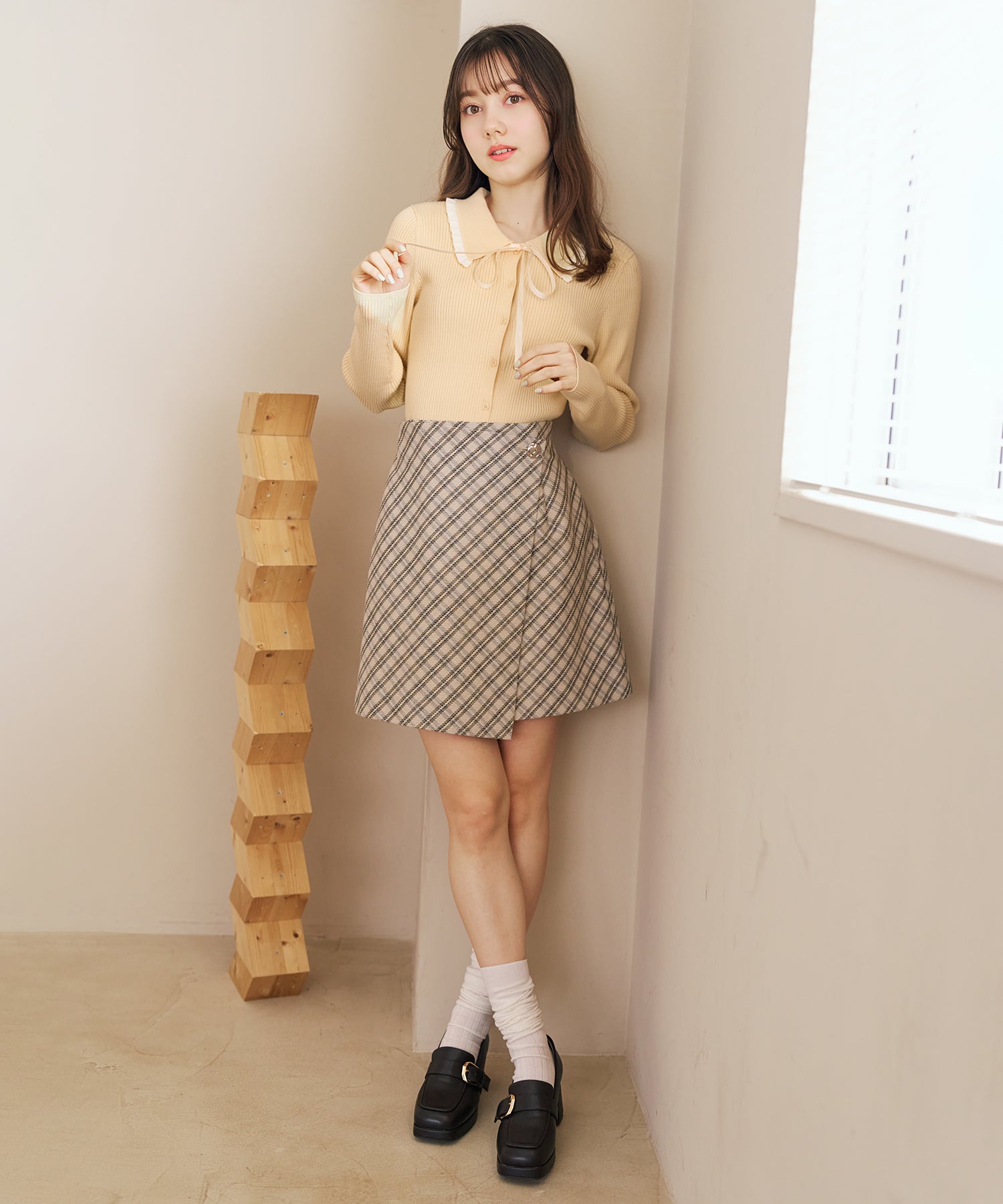 トランテアン ソン ドゥ モード 31 Sons de mode 2026春夏新作 チェックミニスカート TT617207 （BEIGE） BEIGE