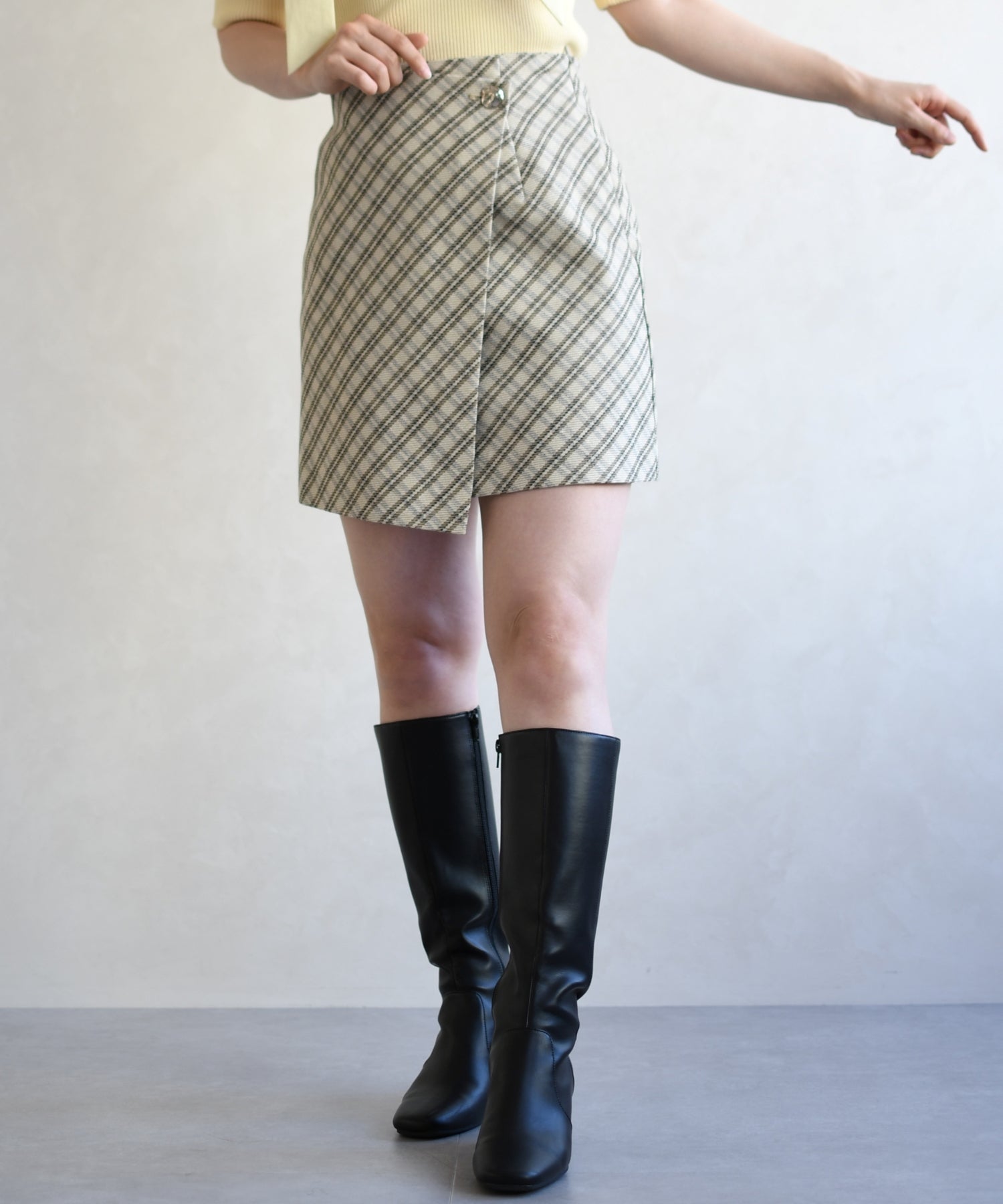 トランテアン ソン ドゥ モード 31 Sons de mode 2026春夏新作 チェックミニスカート TT617207 （BEIGE） BEIGE