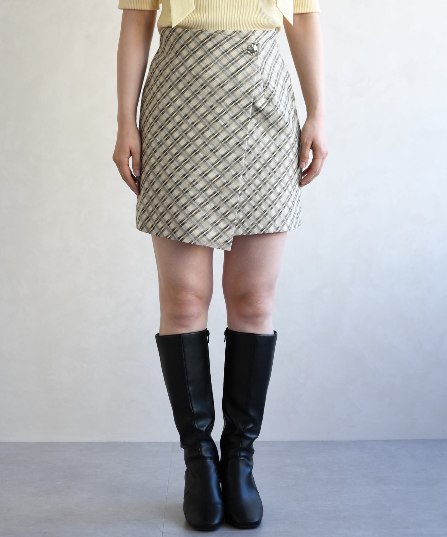 トランテアン ソン ドゥ モード 31 Sons de mode 2026春夏新作 チェックミニスカート TT617207 （BEIGE） BEIGE