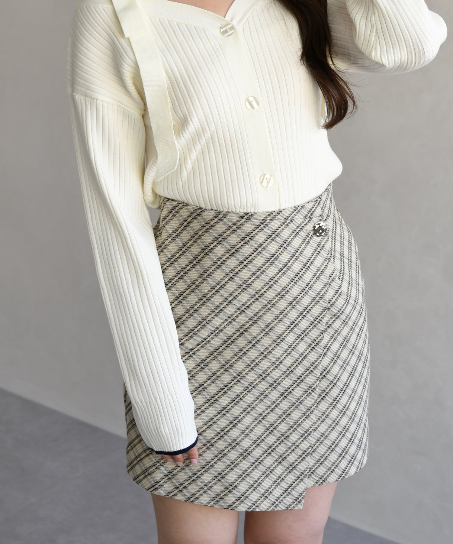 トランテアン ソン ドゥ モード 31 Sons de mode 2026春夏新作 チェックミニスカート TT617207 （BEIGE） BEIGE