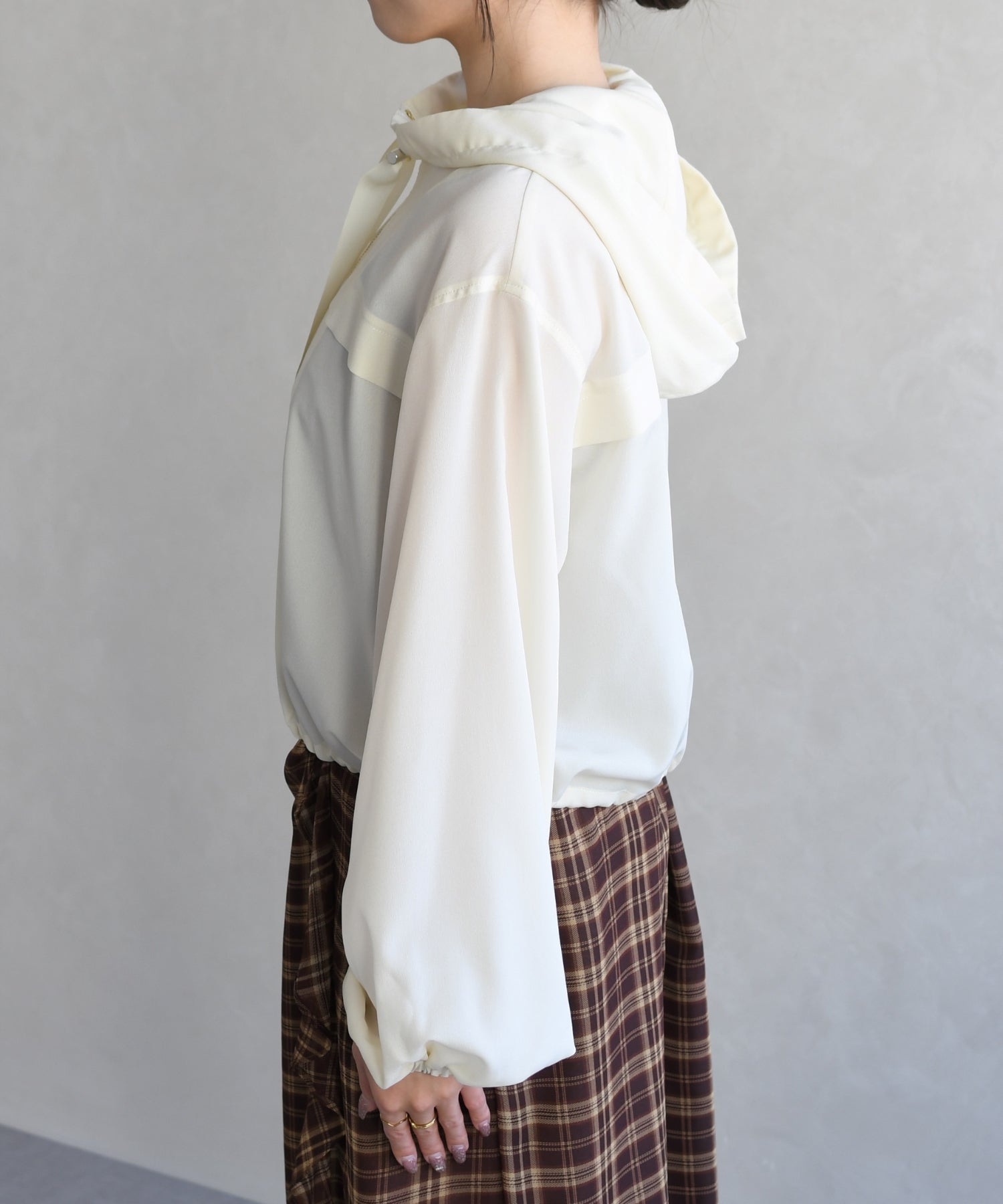 トランテアン ソン ドゥ モード 31 Sons de mode 2026春夏新作 フードシアーブルゾン TT628501 （OFF-WHITE） OFF-WHITE
