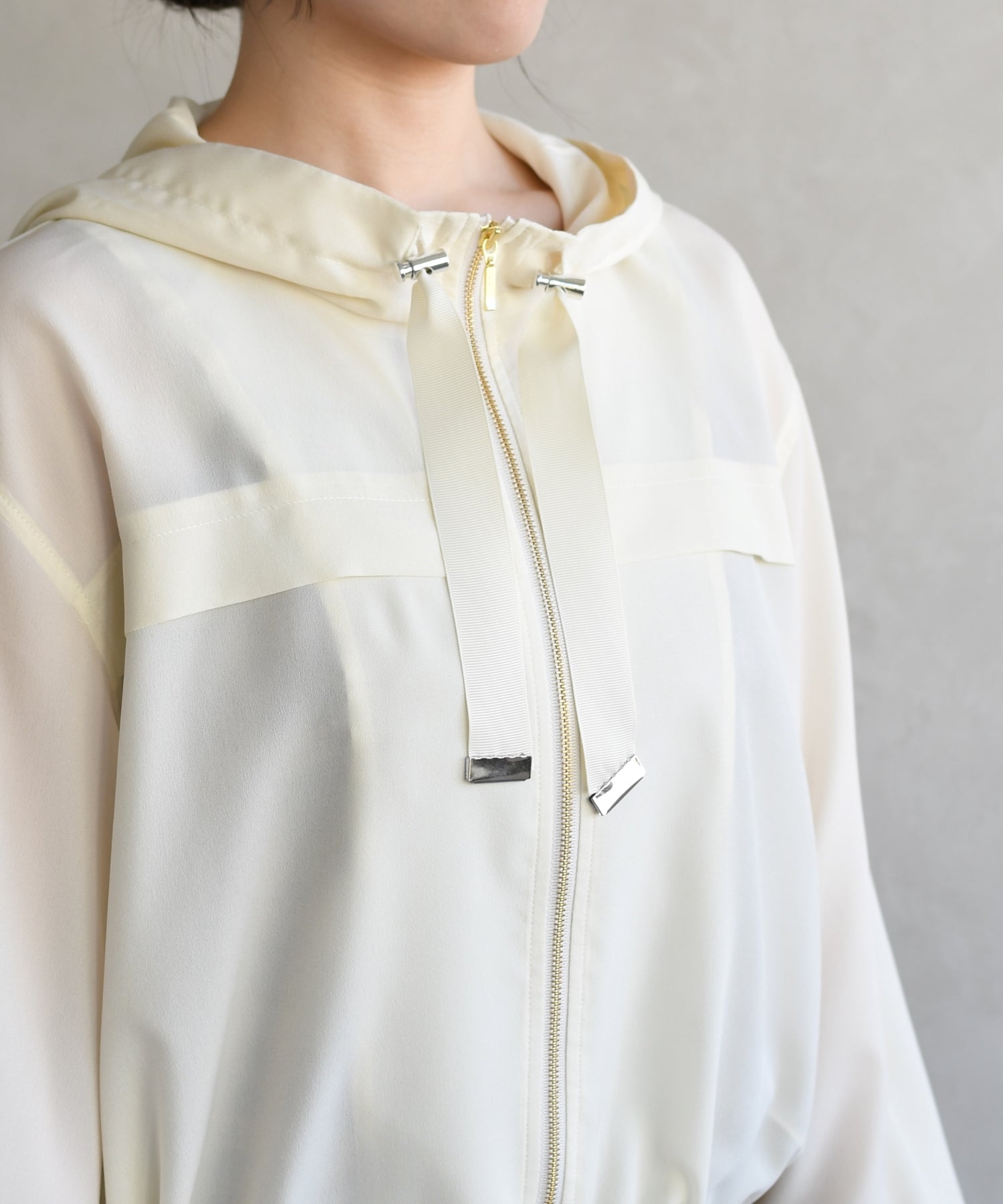 トランテアン ソン ドゥ モード 31 Sons de mode 2026春夏新作 フードシアーブルゾン TT628501 （OFF-WHITE） OFF-WHITE