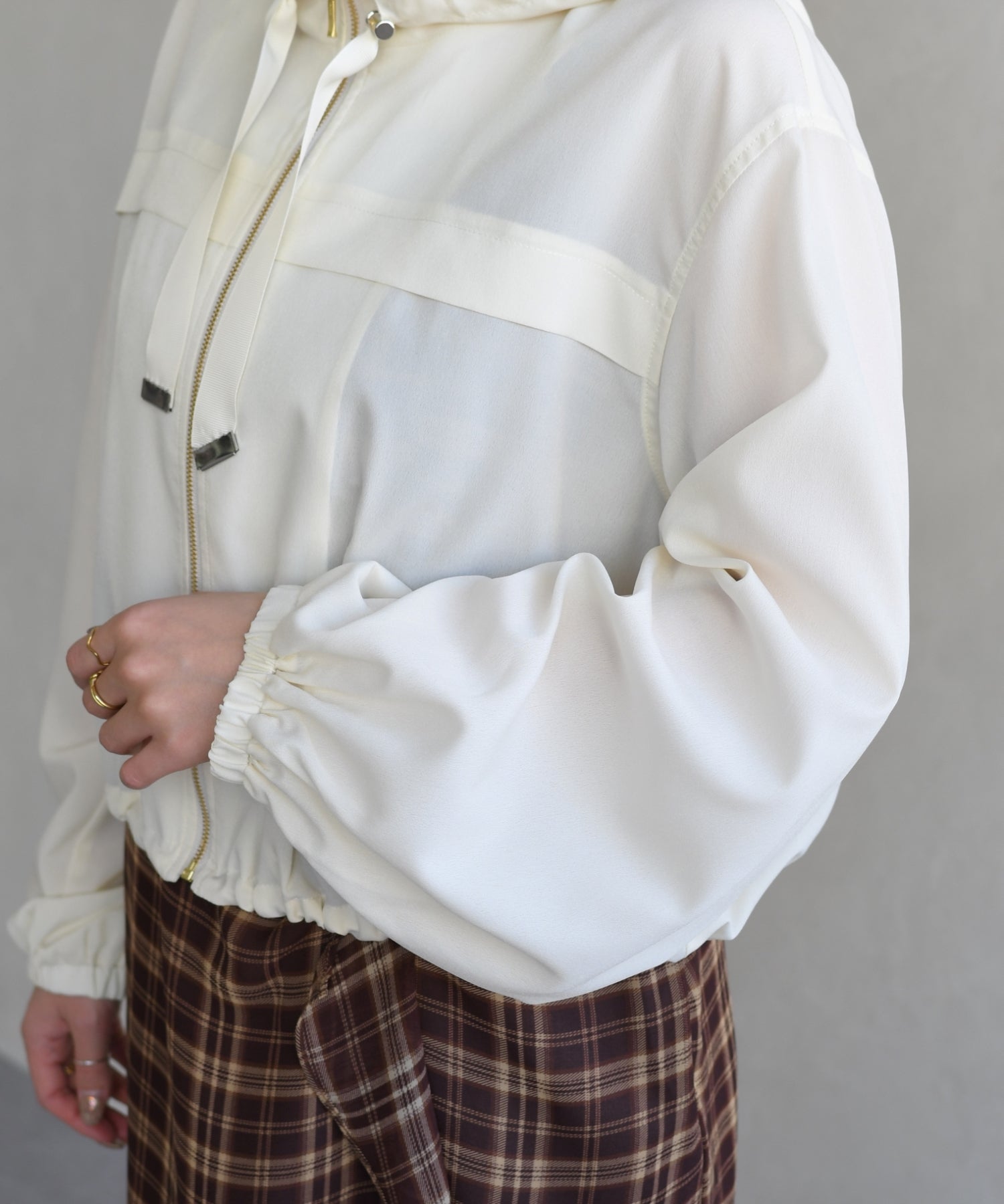 トランテアン ソン ドゥ モード 31 Sons de mode 2026春夏新作 フードシアーブルゾン TT628501 （OFF-WHITE） OFF-WHITE