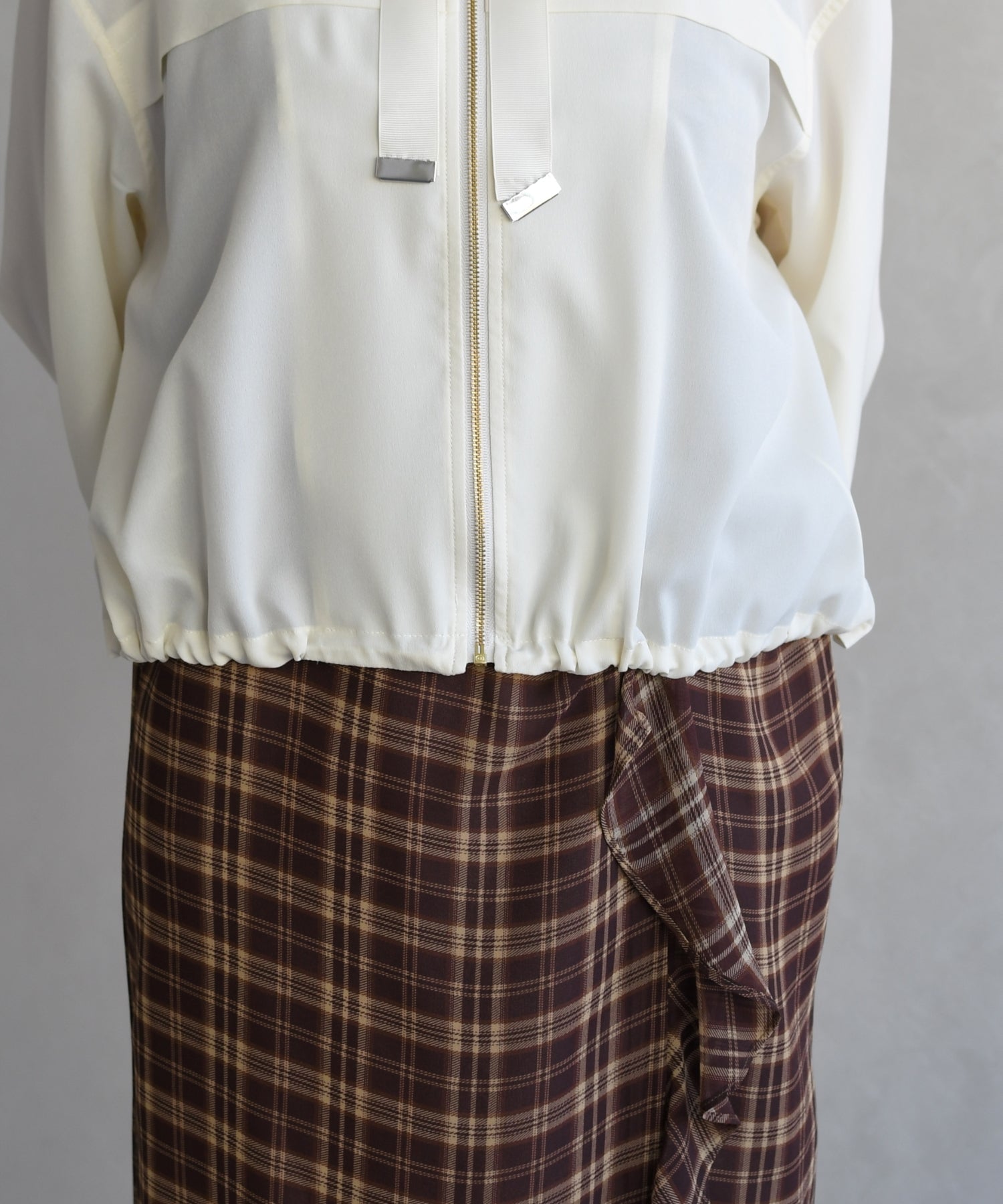 トランテアン ソン ドゥ モード 31 Sons de mode 2026春夏新作 フードシアーブルゾン TT628501 （OFF-WHITE） OFF-WHITE