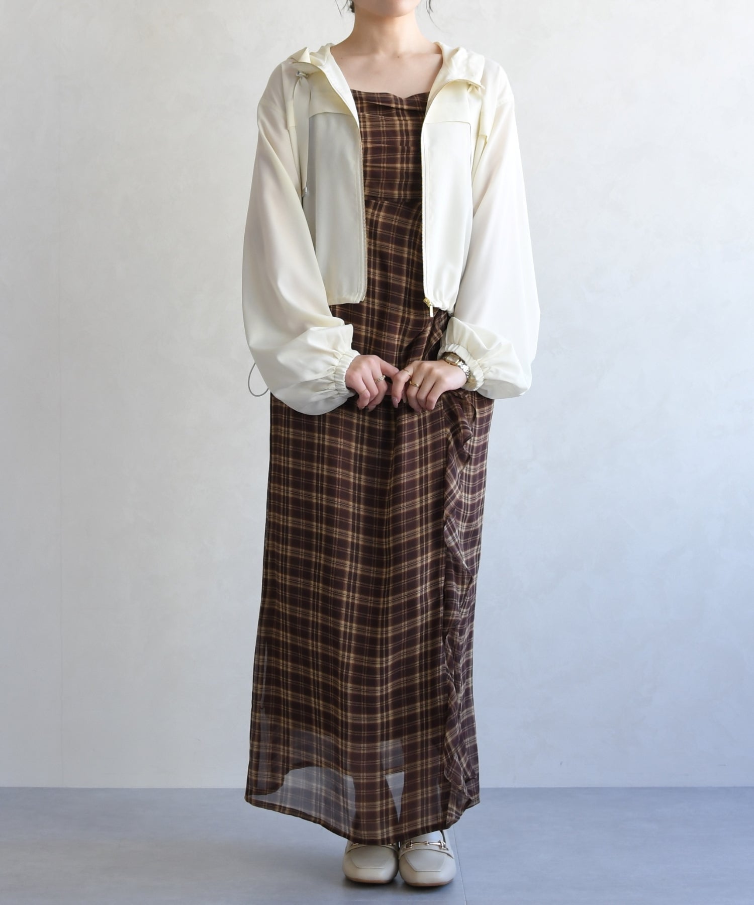 トランテアン ソン ドゥ モード 31 Sons de mode 2026春夏新作 フードシアーブルゾン TT628501 （OFF-WHITE） OFF-WHITE