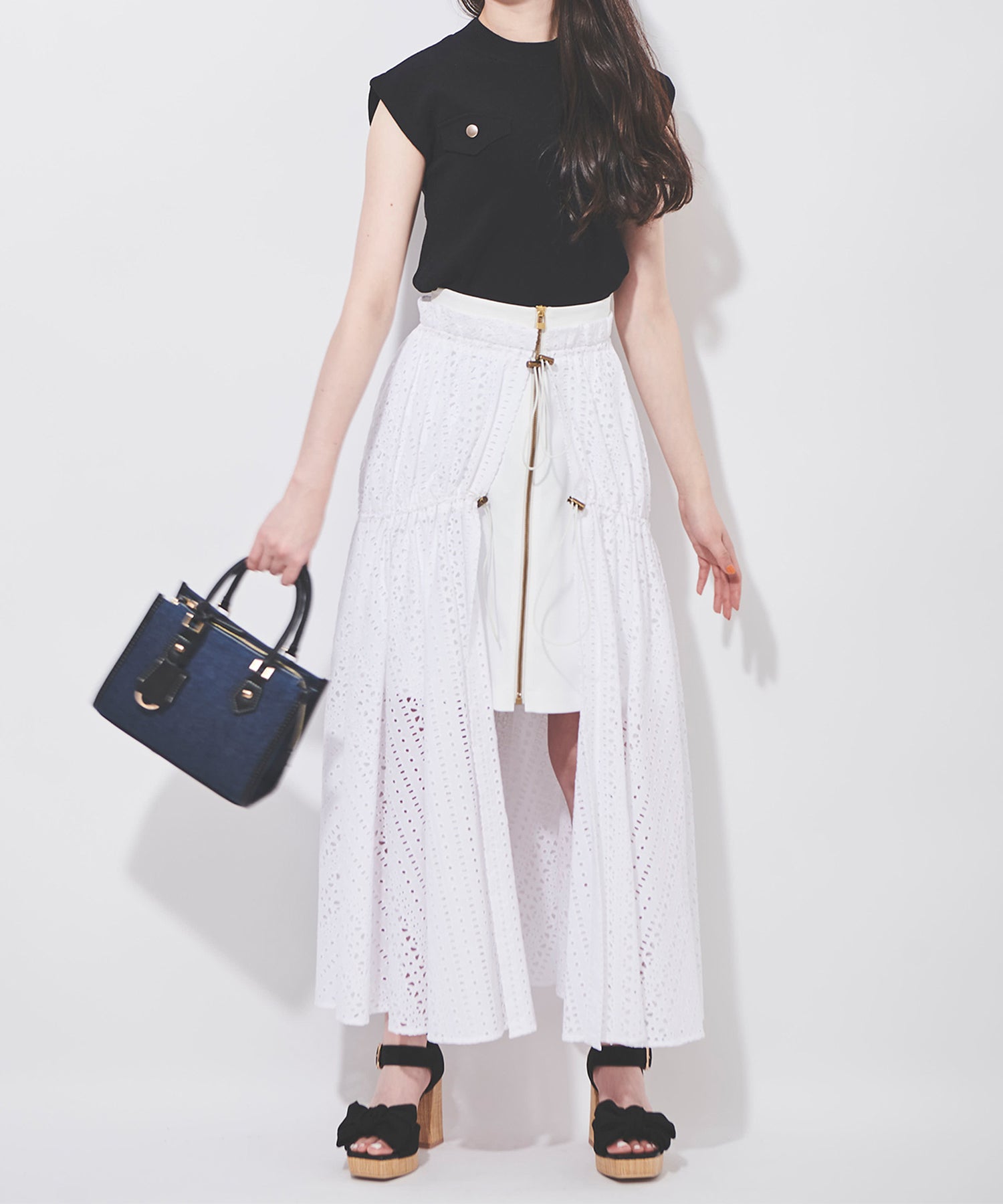 トランテアン ソン ドゥ モード 31 Sons de mode 2in1フレアスカート （オフホワイト） OFF-WHITE