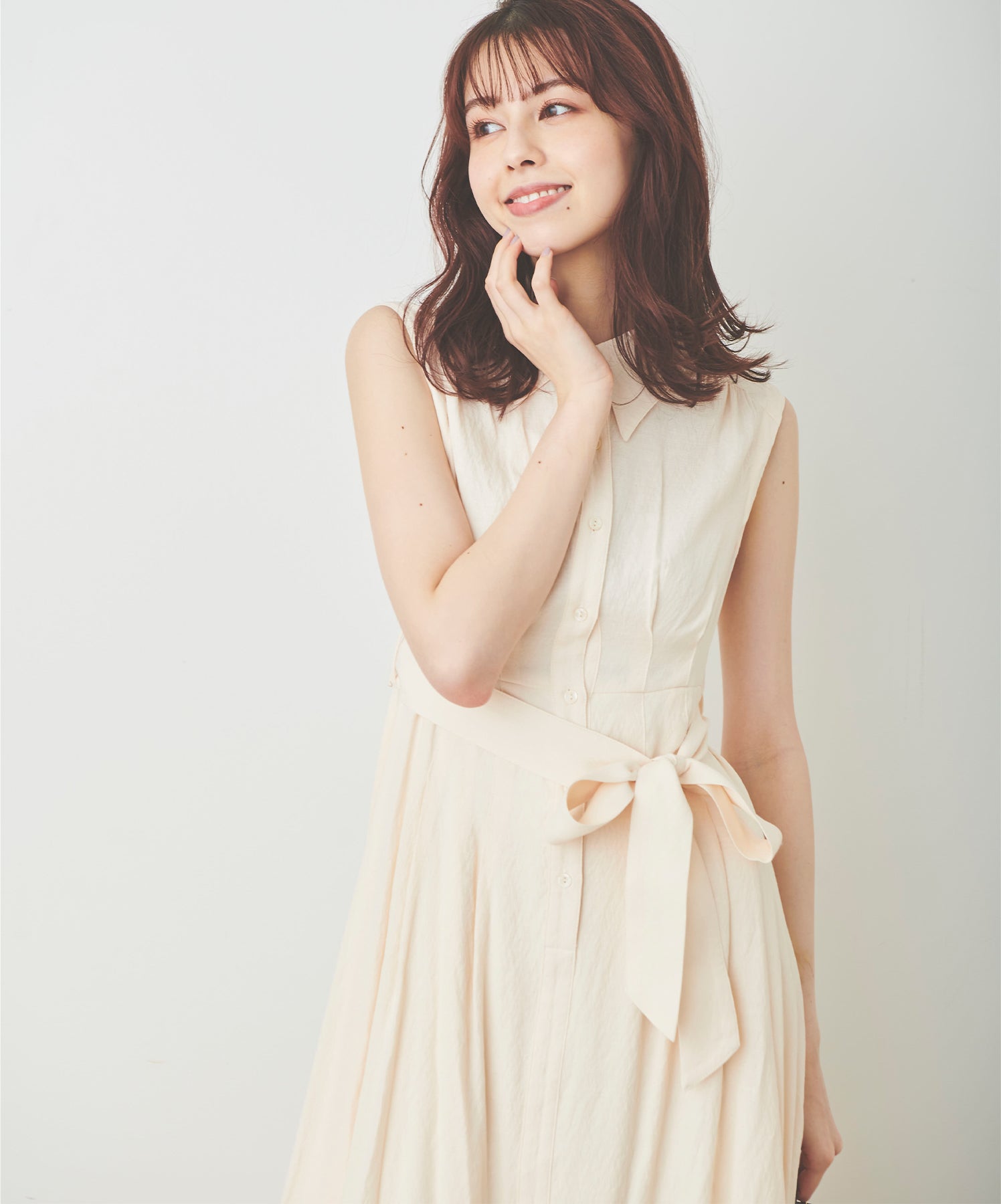 トランテアン ソン ドゥ モード 31 Sons de mode 肩開き2wayシャツワンピース （ベージュ） BEIGE
