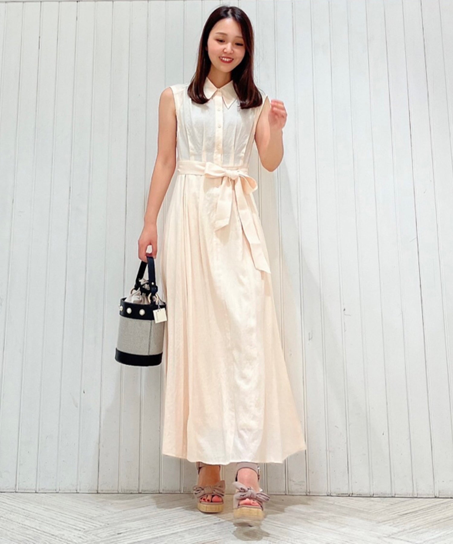 トランテアン ソン ドゥ モード 31 Sons de mode 肩開き2wayシャツワンピース （ベージュ） BEIGE