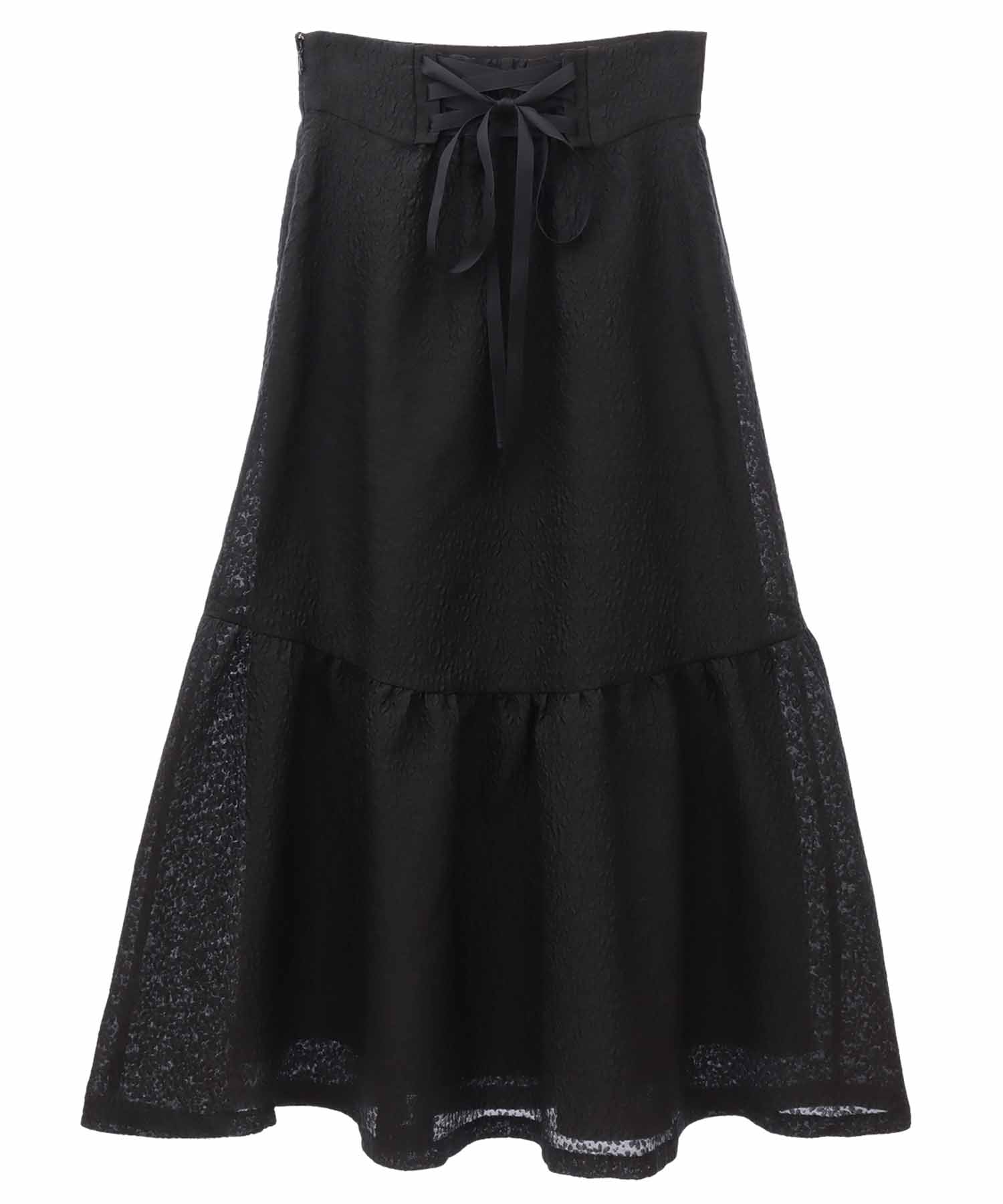 トランテアン ソン ドゥ モード 31 Sons de mode ジャカードレースアップスカート （オフホワイト） OFF-WHITE