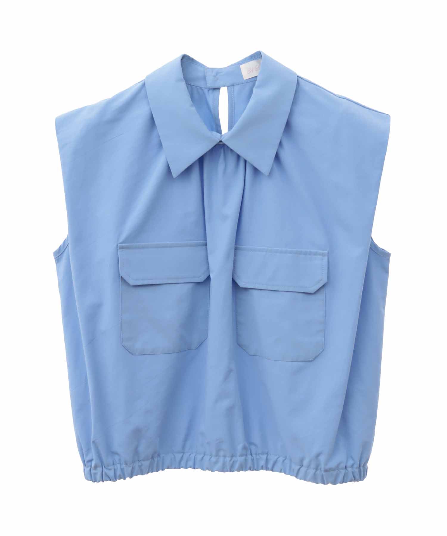 トランテアン ソン ドゥ モード 31 Sons de mode タイ付きダブルポケットブラウス （オフホワイト） OFF-WHITE