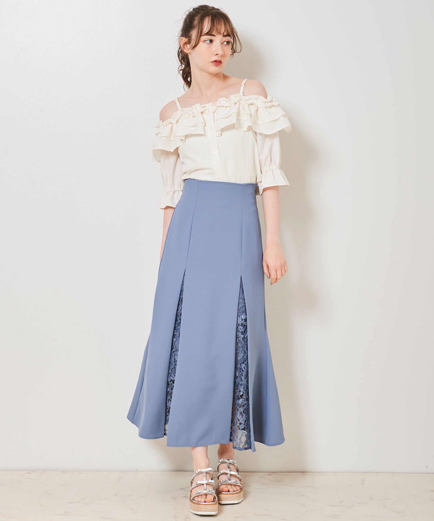 トランテアン ソン ドゥ モード 31 Sons de mode オフショルフリルブラウス （オフホワイト） OFF-WHITE