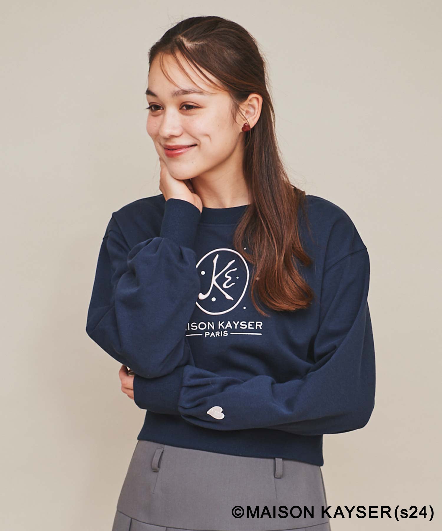 31 Sons de mode 【MAISON KAYSER】 Embroidered Logo Sweatshirt