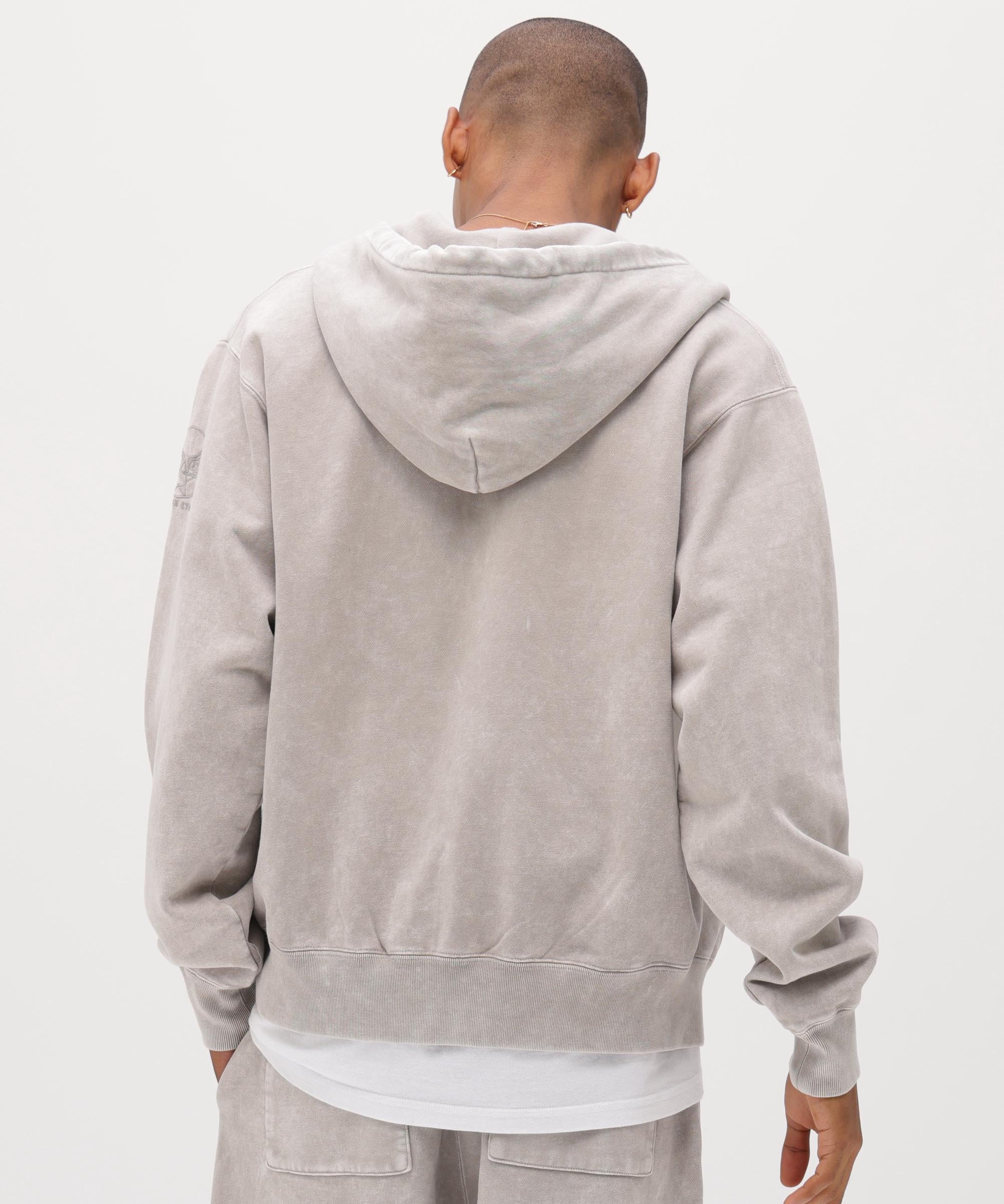 ACID WASH ZIP UP HOODIE ライトグレー3