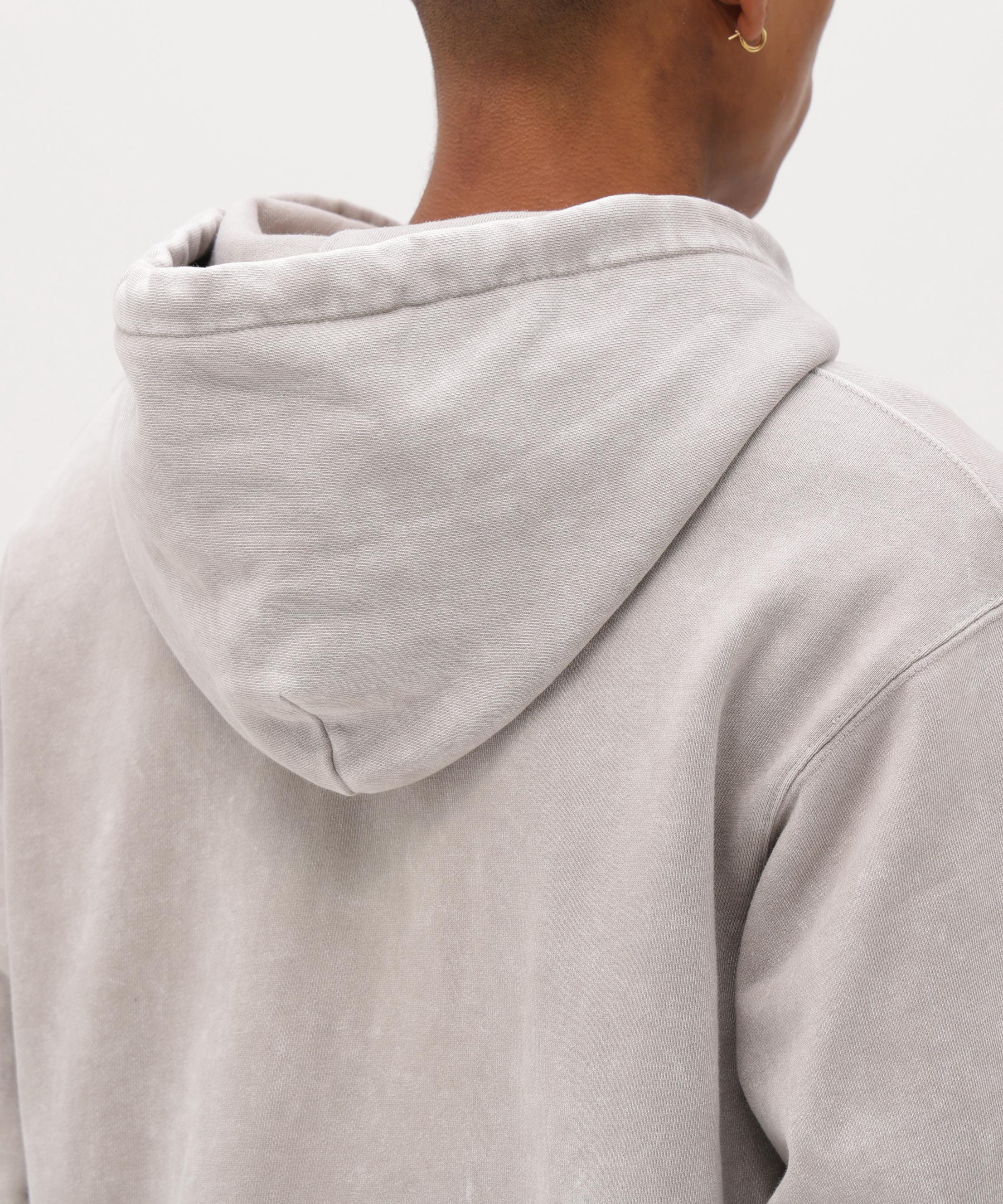 ACID WASH ZIP UP HOODIE ライトグレー3
