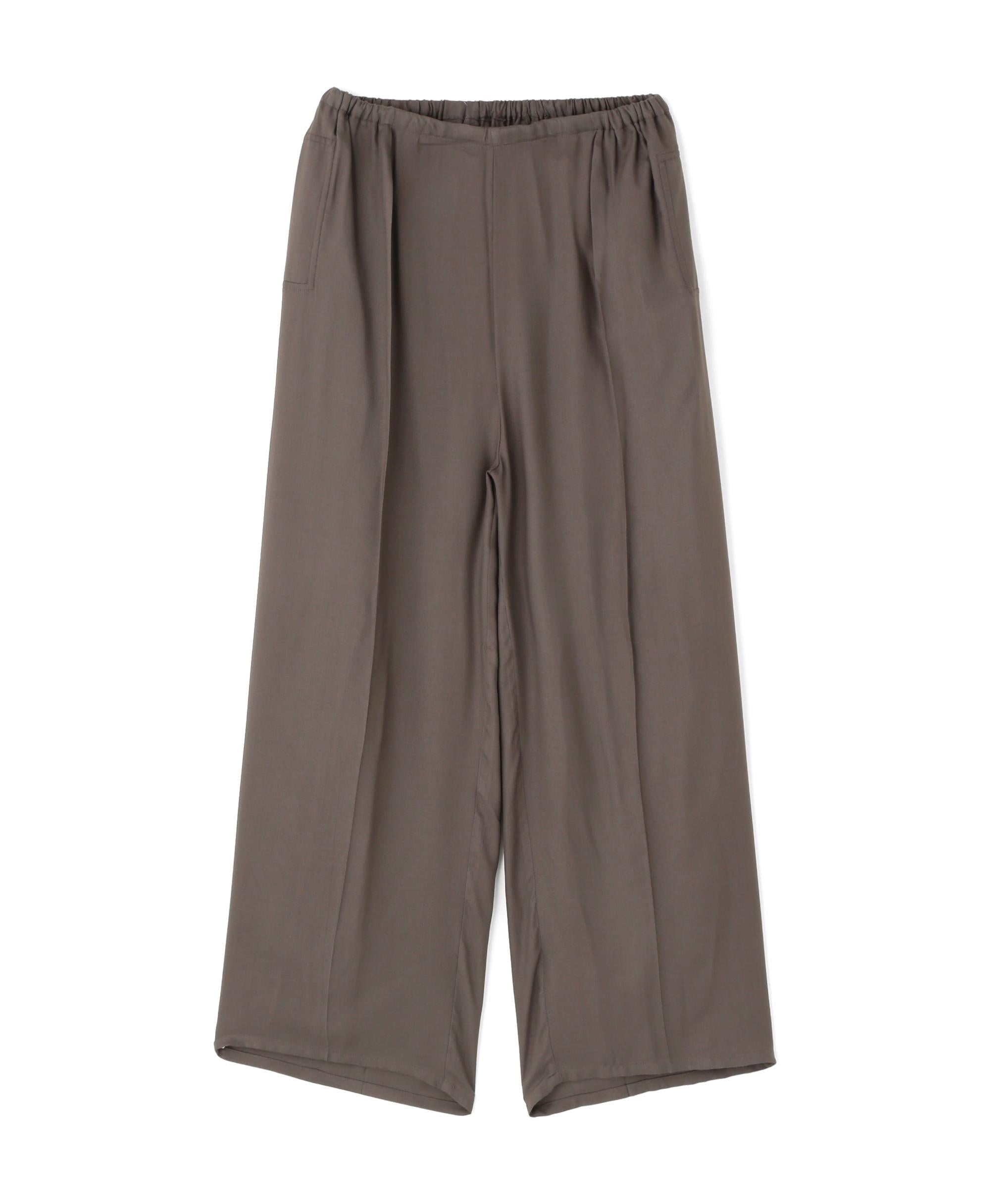 YOKE/ヨーク/Modal Twill Front Flat 1pleated Easy Trousers/YK26SS01216P チャコール