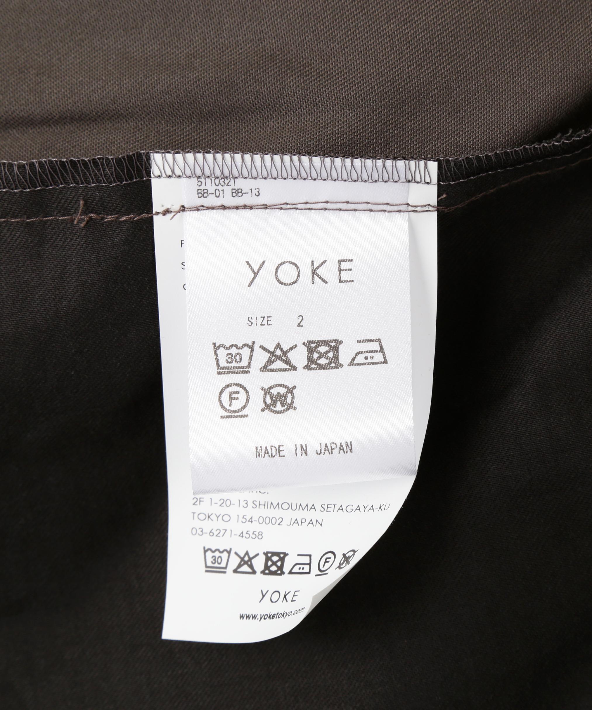 YOKE/ヨーク/Modal Twill Front Flat 1pleated Easy Trousers/YK26SS01216P チャコール