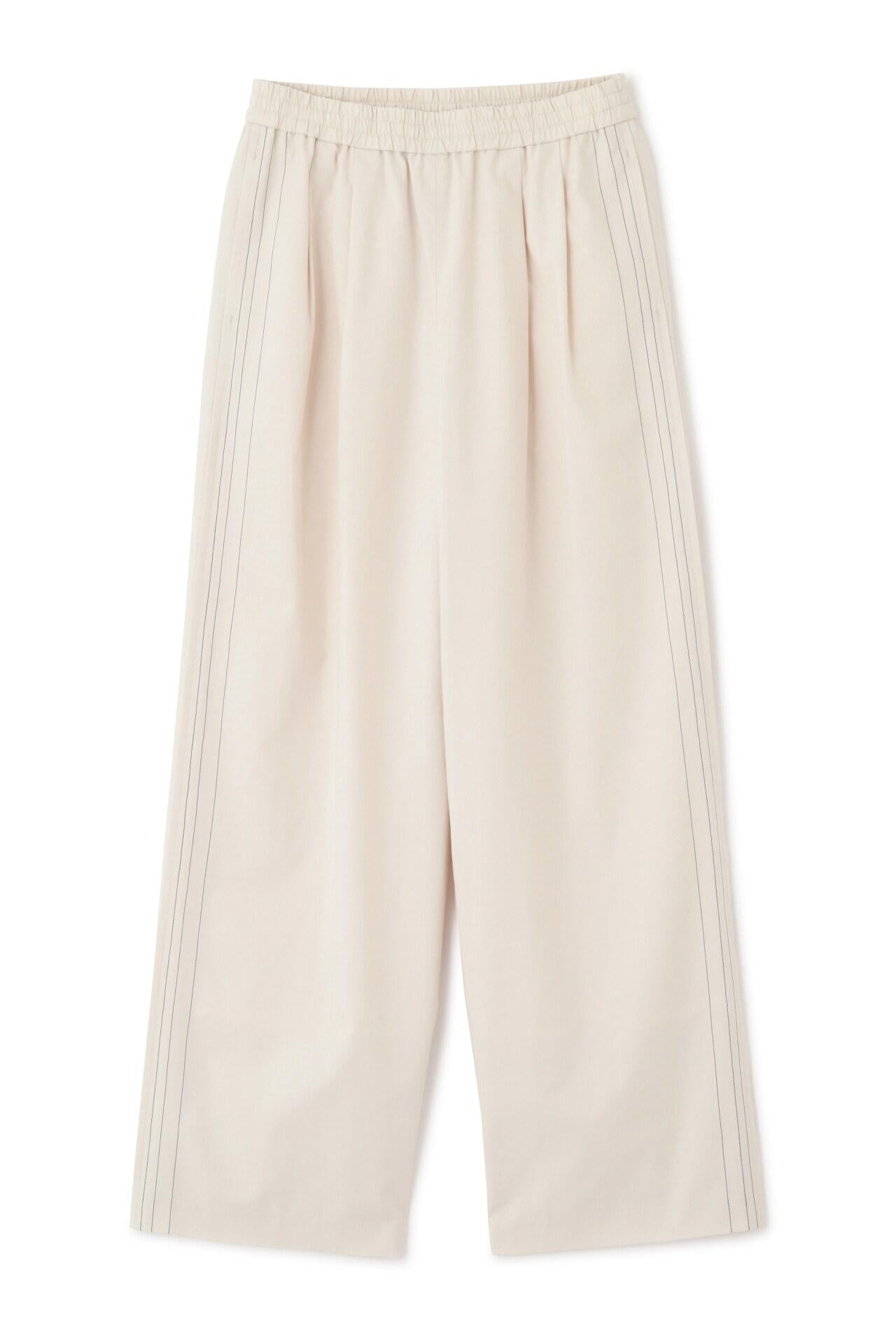 ◆OGC/キュプラ2タックイージーセミワイドパンツ エクリュ1