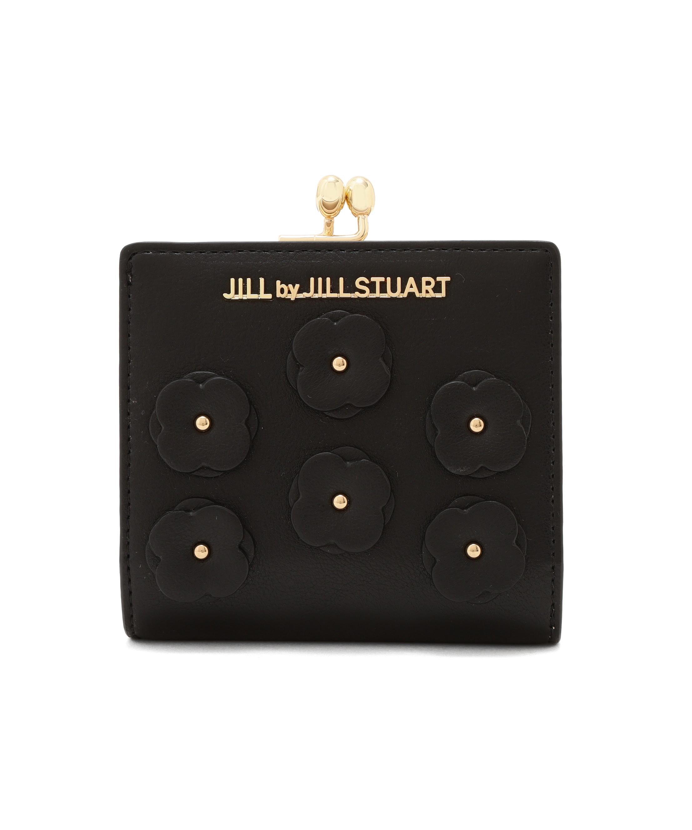 フラワーモチーフウォレット ブラック