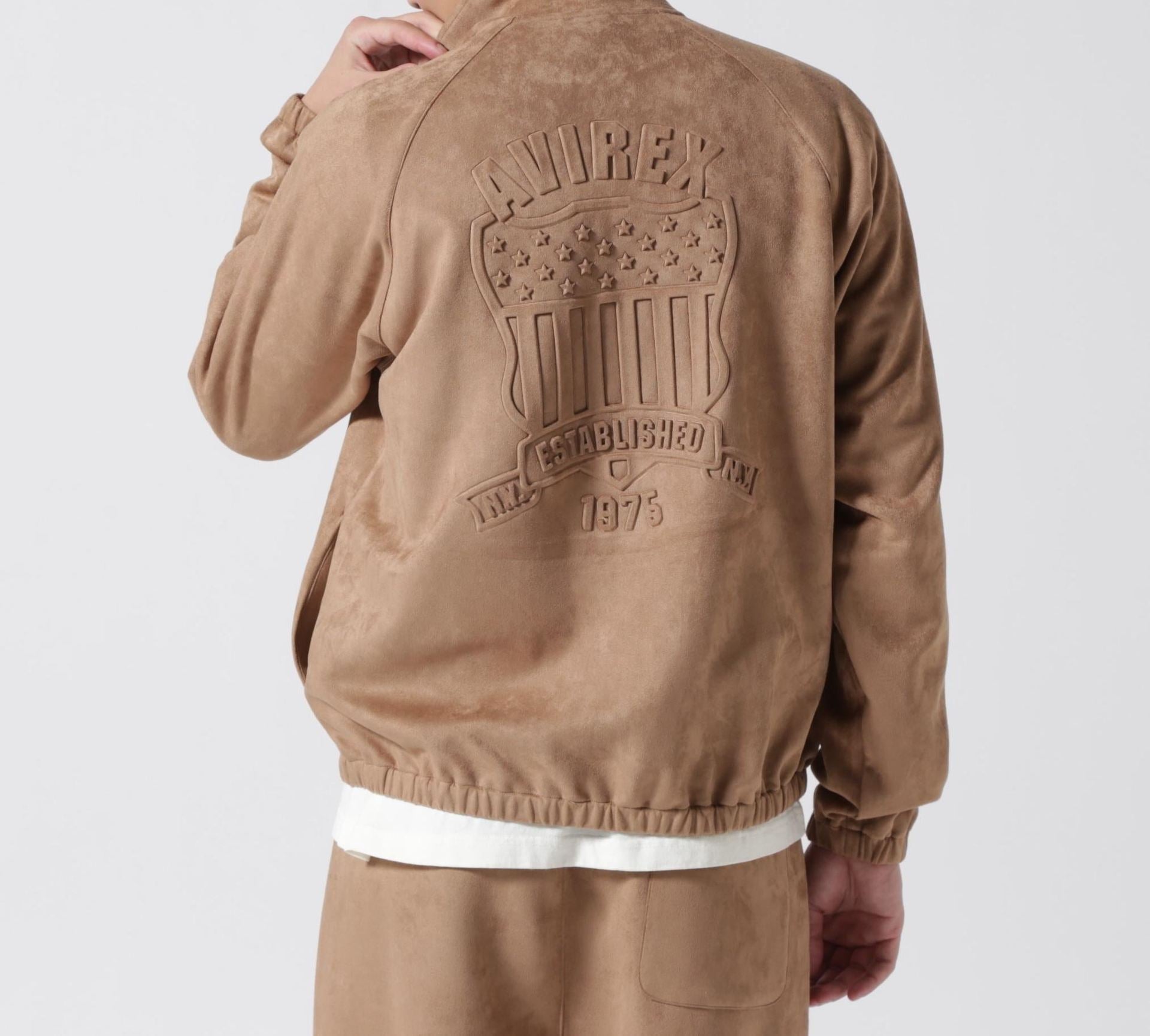《直営店限定》EMROSS T>ACK JACKET "EMRLEM" / エンボス トラックジャケット エンブレム / AVI>EX /  ベージュ