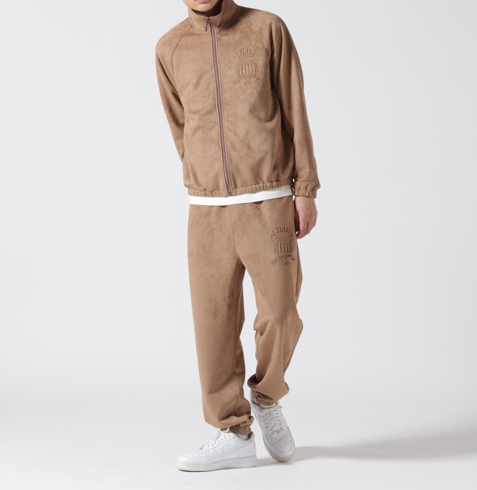 《直営店限定》EMROSS T>ACK JACKET "EMRLEM" / エンボス トラックジャケット エンブレム / AVI>EX /  ベージュ