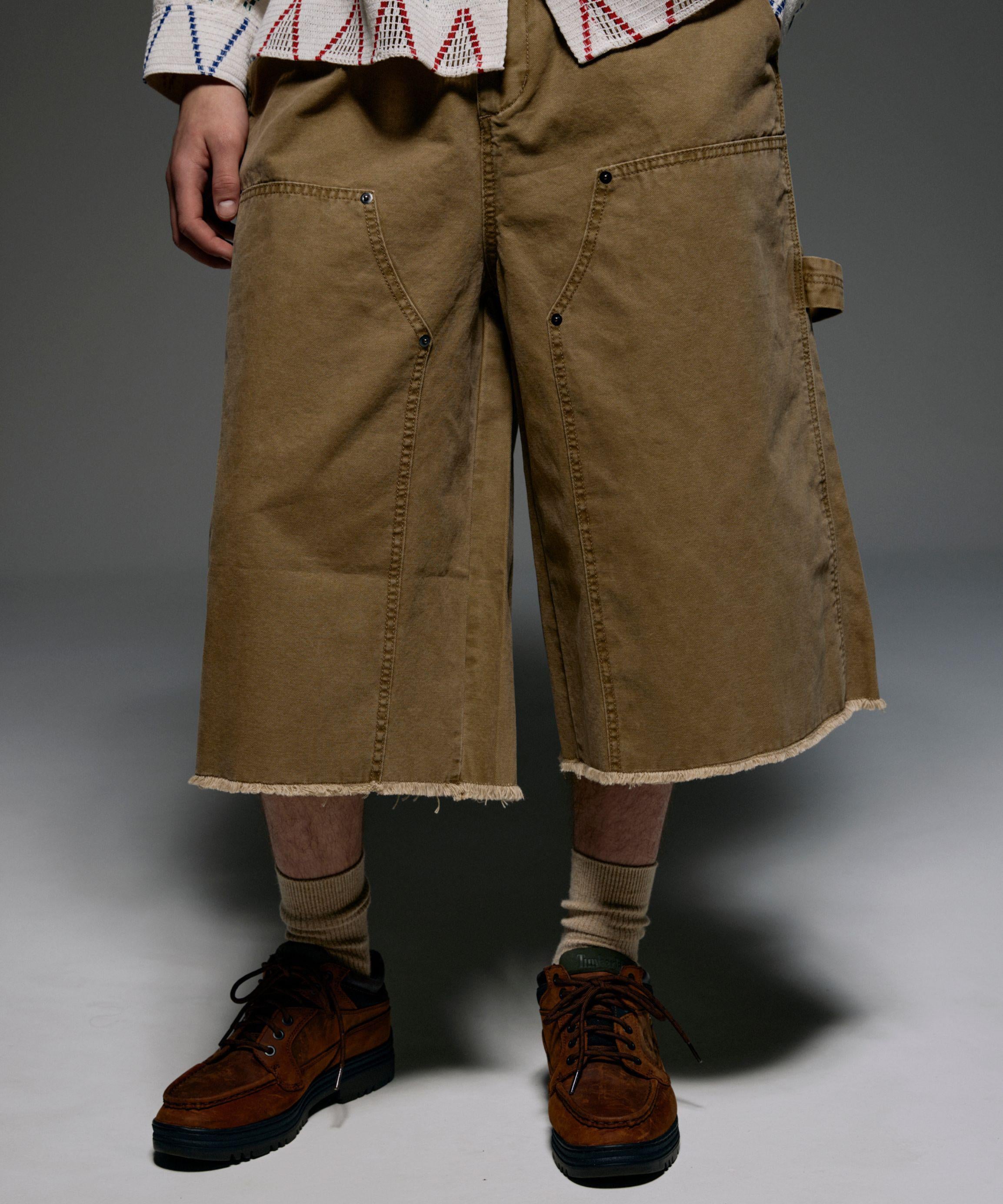 B omnivore/ビーオムニボー　W KNEE SHORTS DUCK ダブルニーショーツダック ゴールド