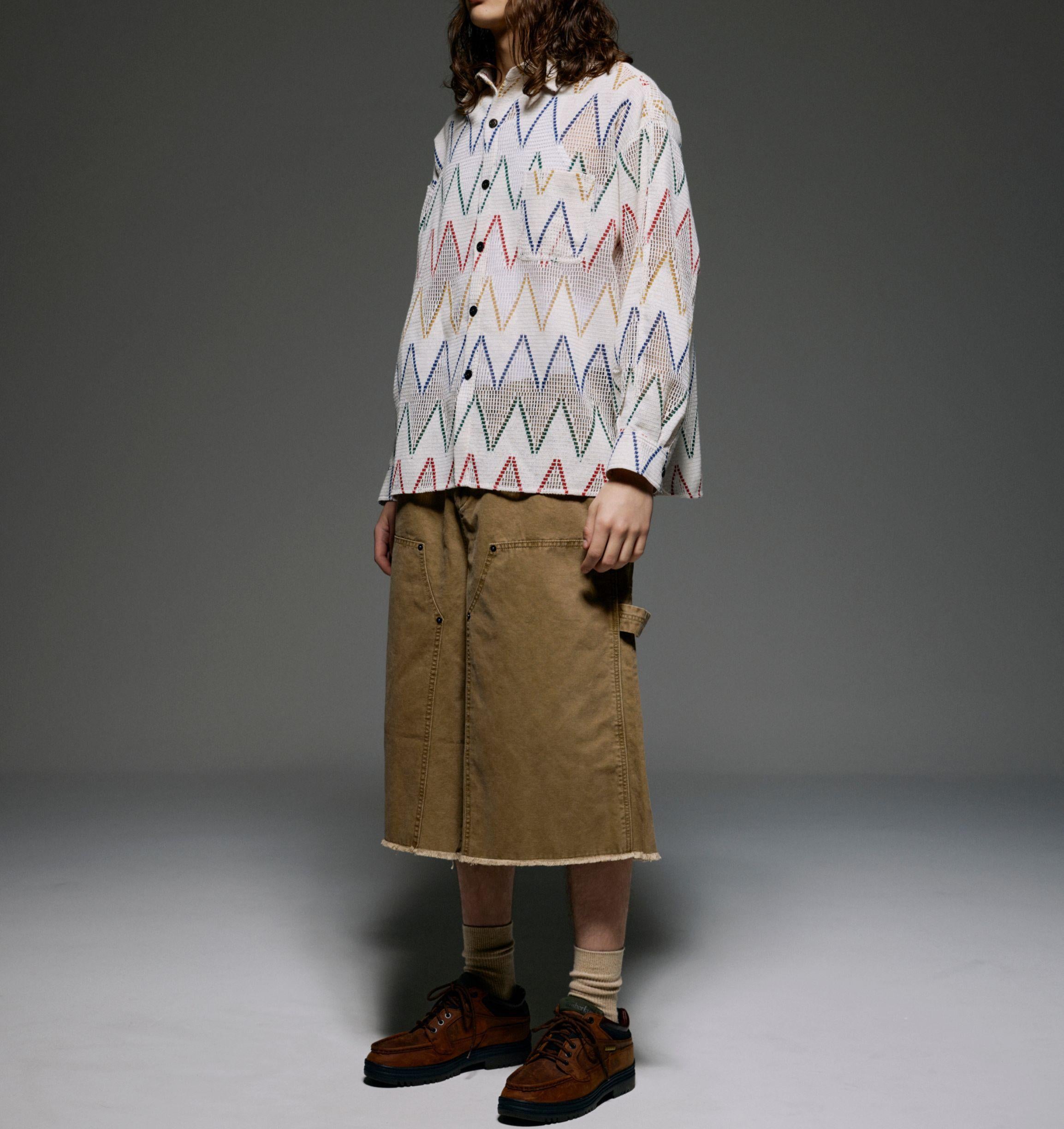 B omnivore/ビーオムニボー　W KNEE SHORTS DUCK ダブルニーショーツダック ゴールド