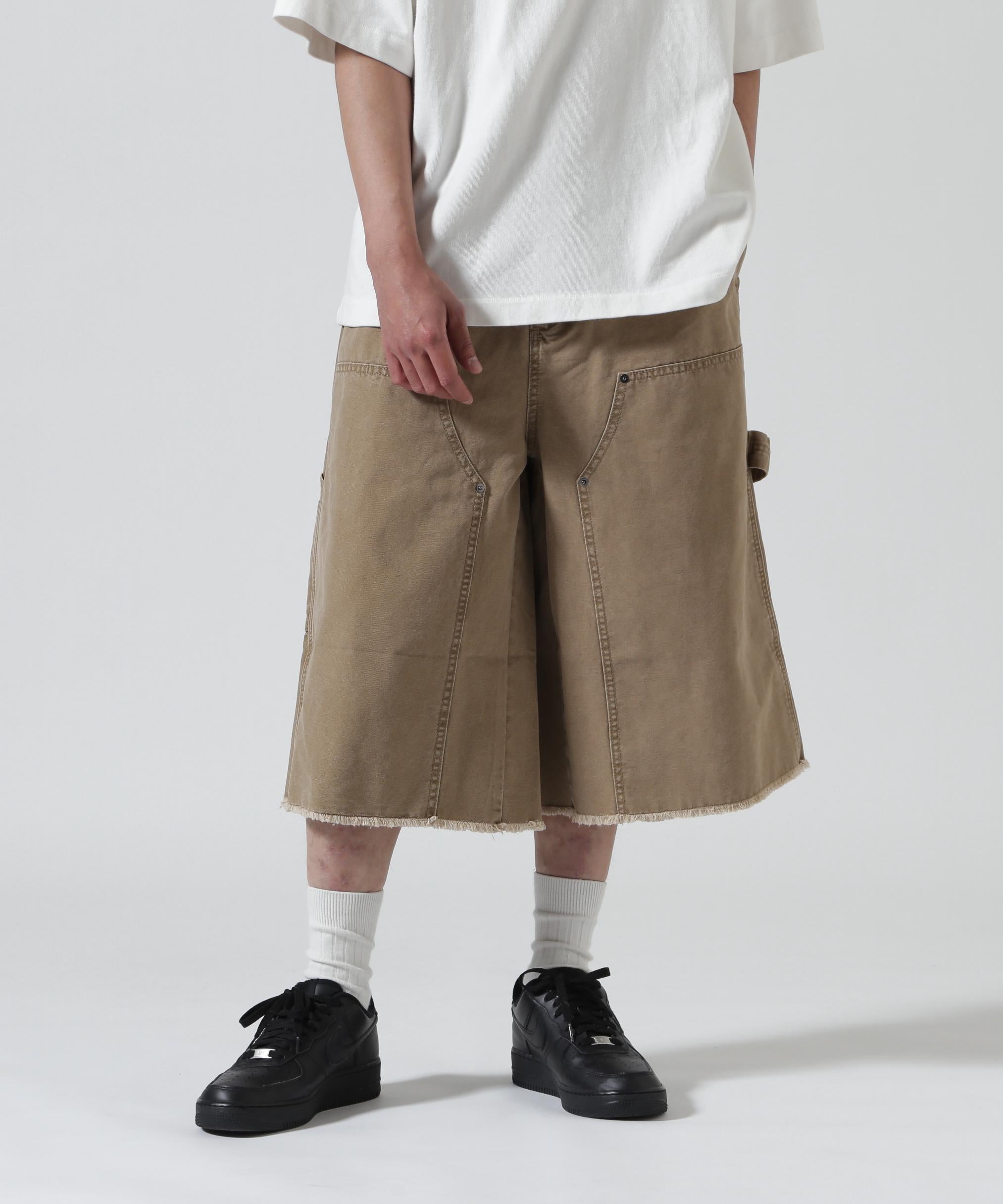 B omnivore/ビーオムニボー　W KNEE SHORTS DUCK ダブルニーショーツダック ゴールド
