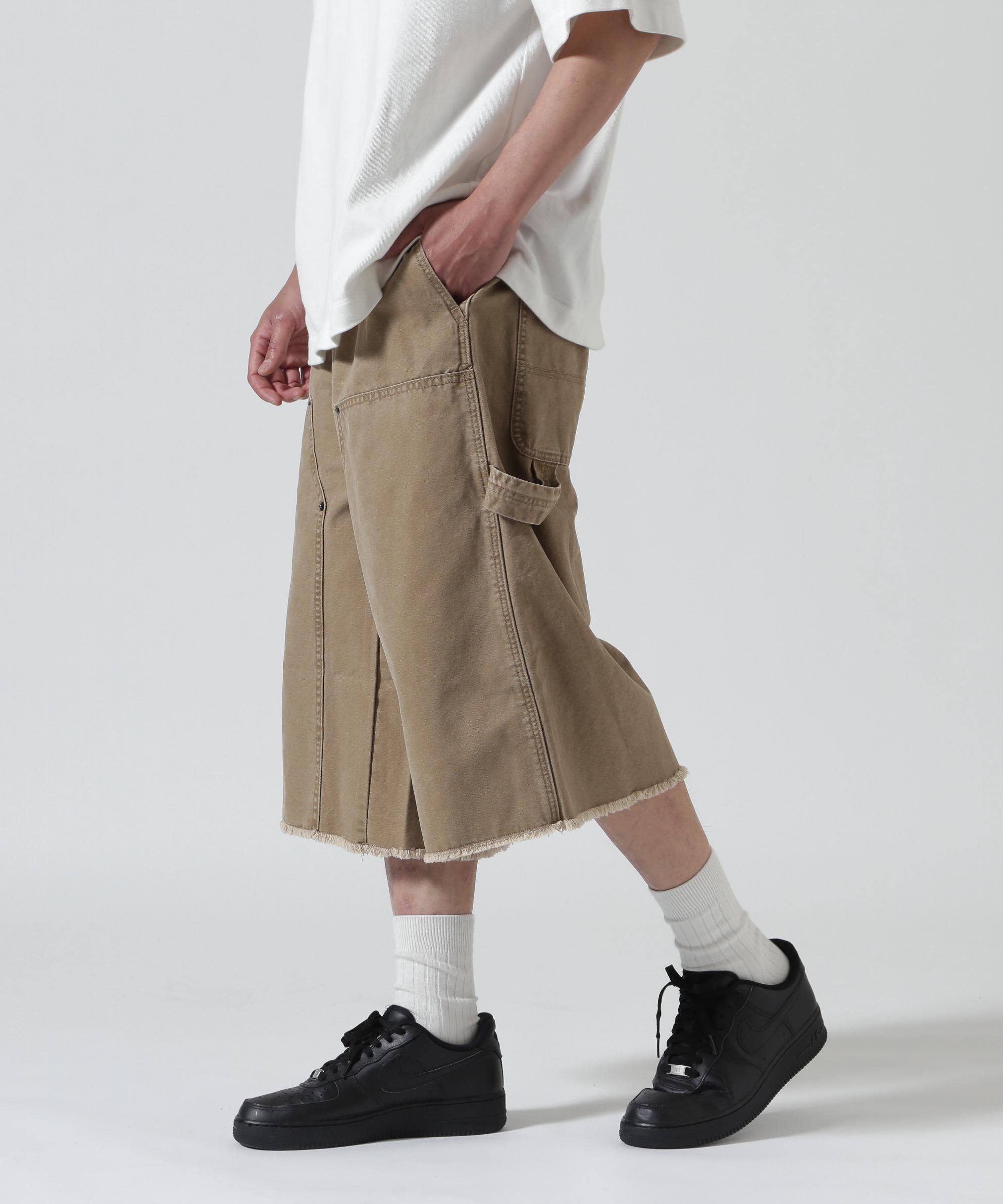B omnivore/ビーオムニボー　W KNEE SHORTS DUCK ダブルニーショーツダック ゴールド