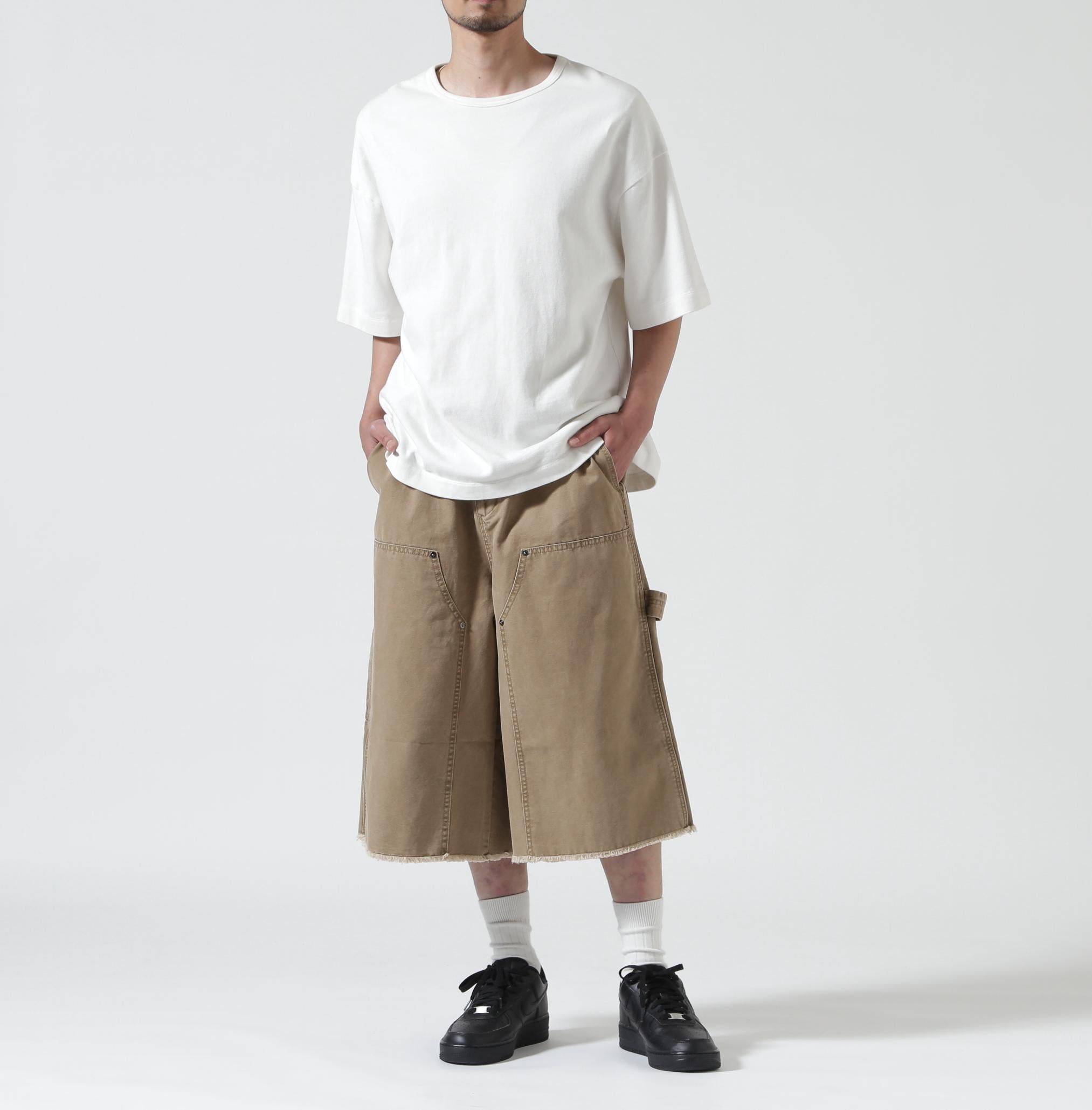 B omnivore/ビーオムニボー　W KNEE SHORTS DUCK ダブルニーショーツダック ゴールド