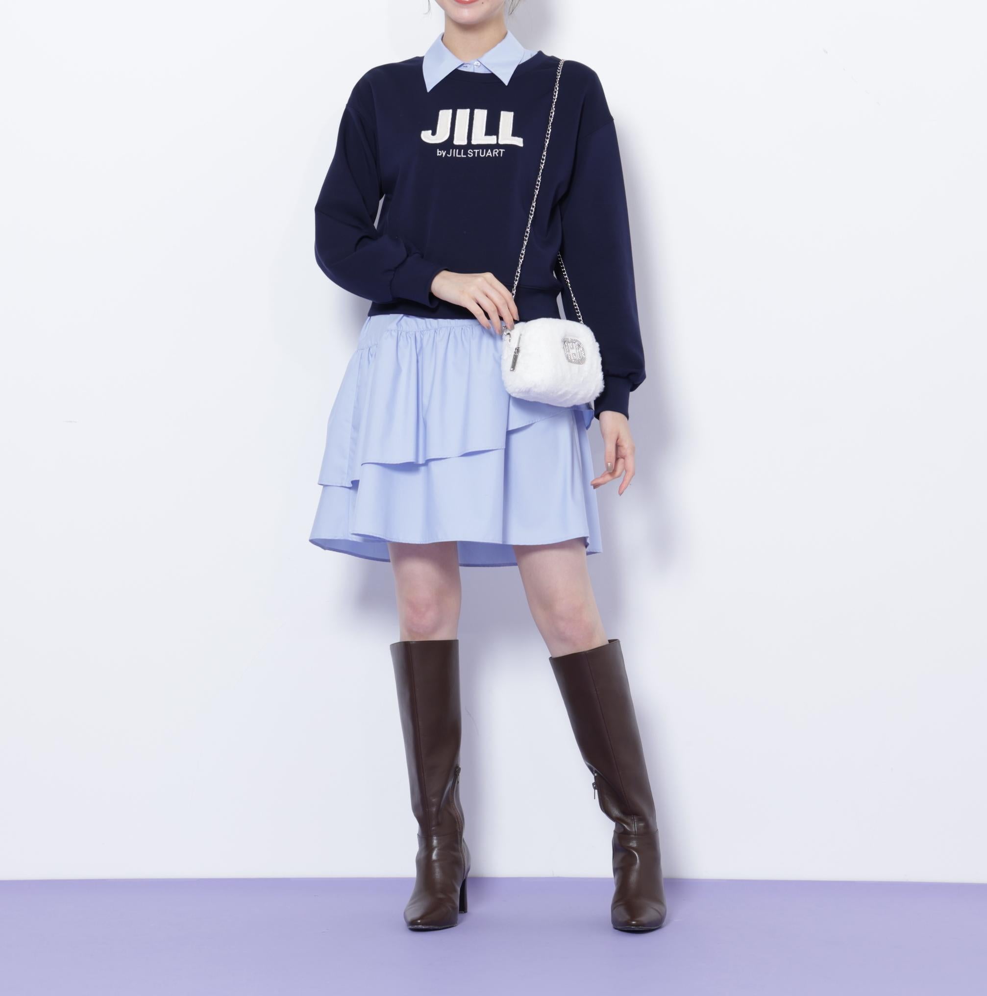 Wink J フェイクファーポシェット ホワイト