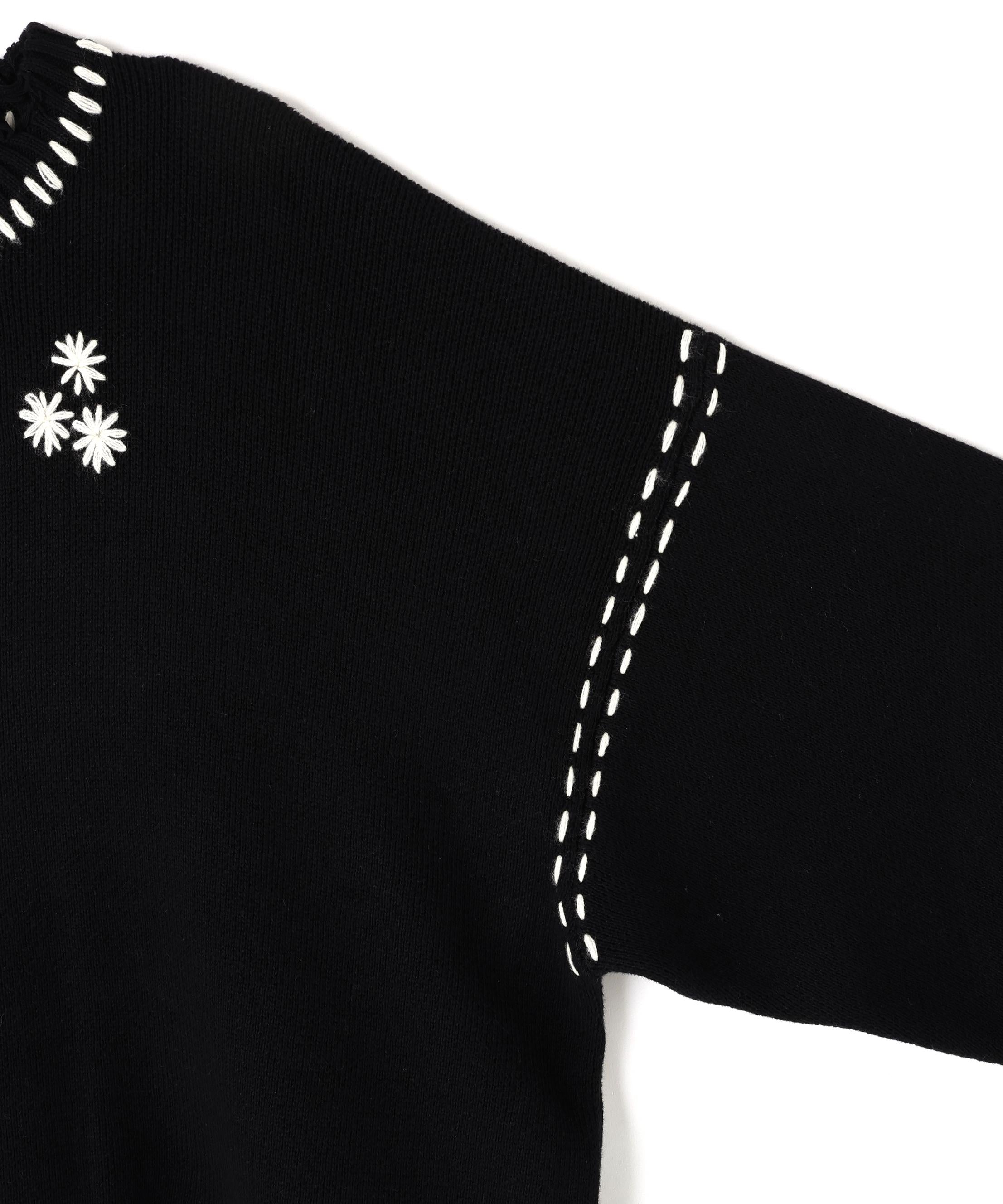 DankeSchon/ダンケシェーン/HAND STITCH KNIT C>EWNECK ブラック