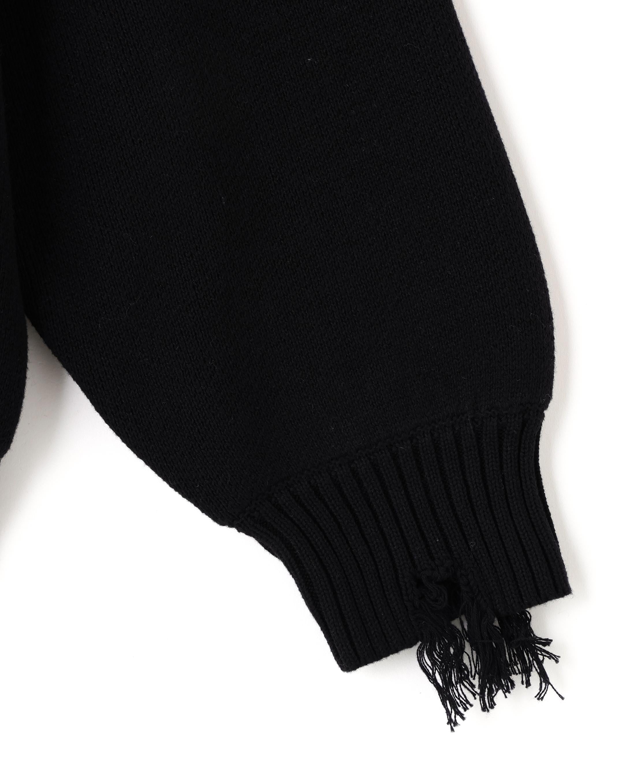 DankeSchon/ダンケシェーン/HAND STITCH KNIT C>EWNECK ブラック