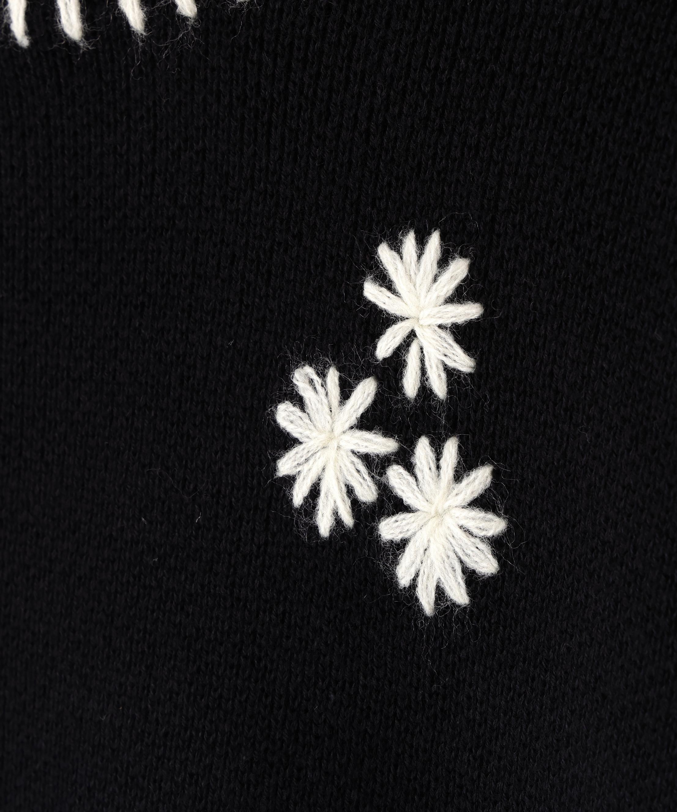 DankeSchon/ダンケシェーン/HAND STITCH KNIT C>EWNECK ブラック