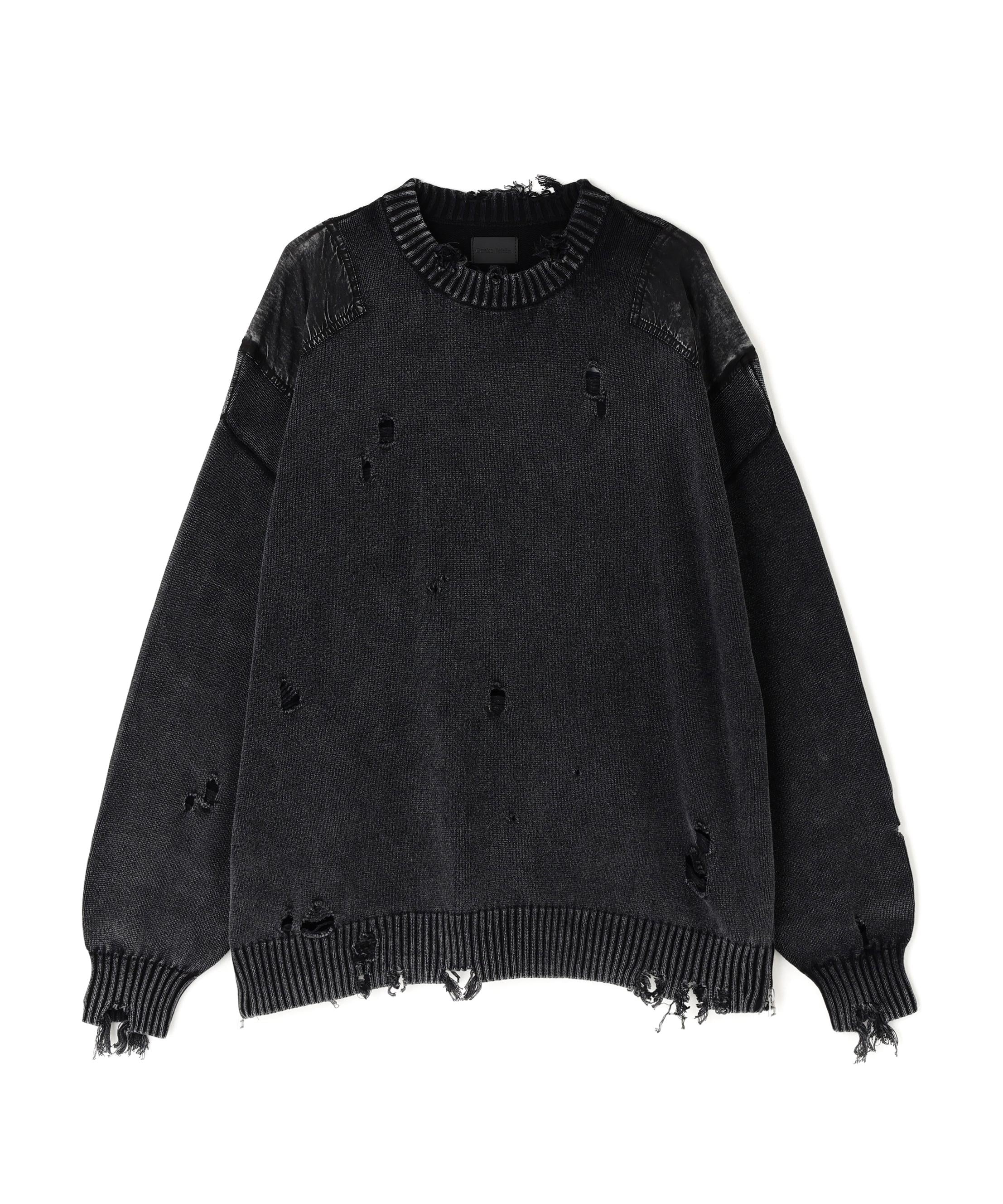DankeSchon/ダンケシェーン/MILS KNIT CREWNECK ブラック