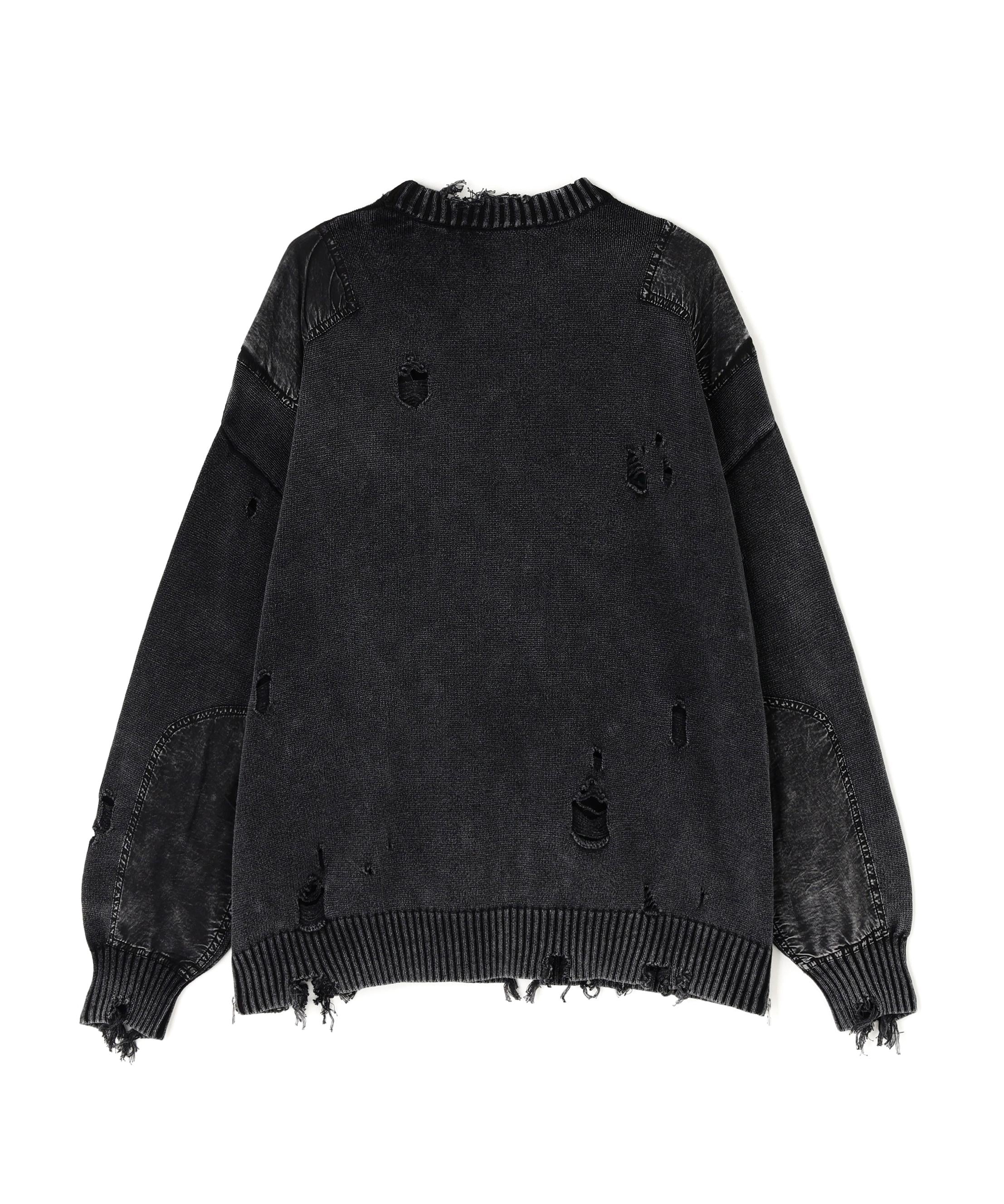 DankeSchon/ダンケシェーン/MILS KNIT CREWNECK ブラック