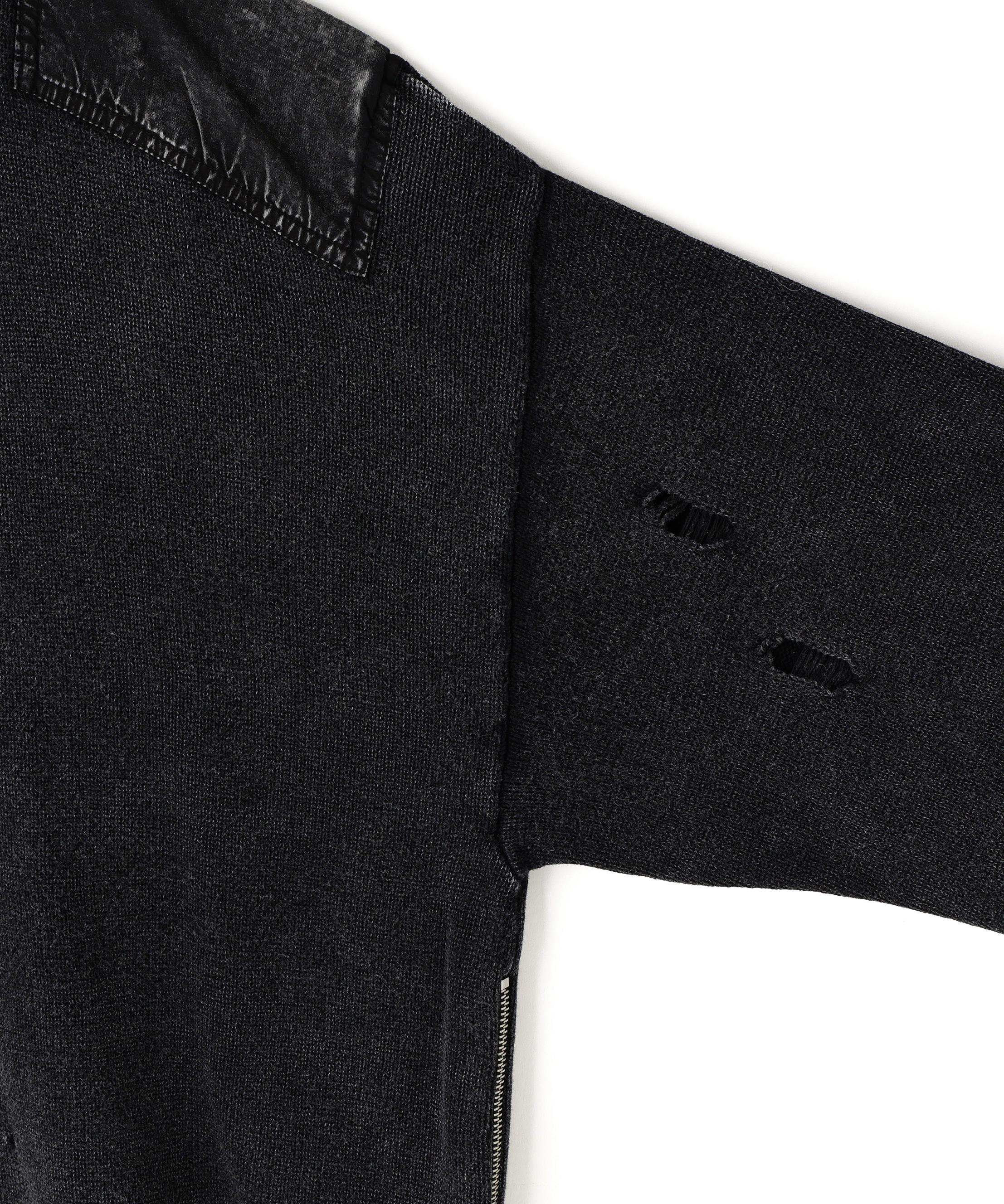 DankeSchon/ダンケシェーン/MILS KNIT CREWNECK ブラック
