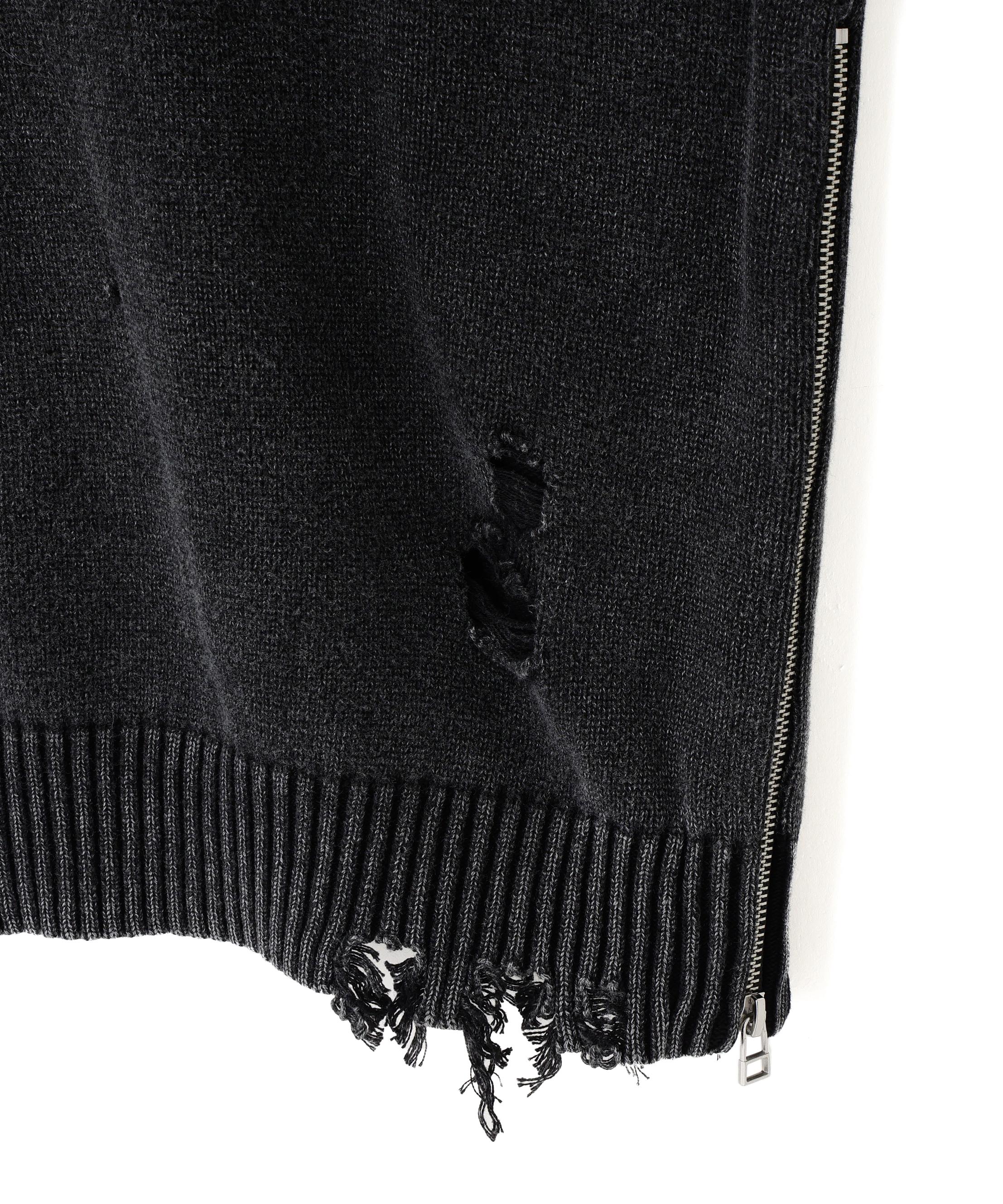 DankeSchon/ダンケシェーン/MILS KNIT CREWNECK ブラック