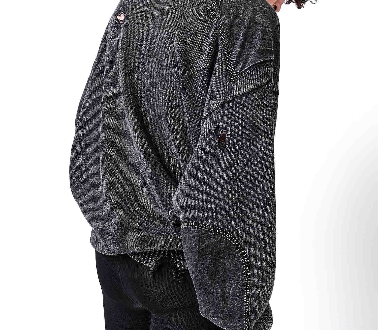 DankeSchon/ダンケシェーン/MILS KNIT CREWNECK ブラック