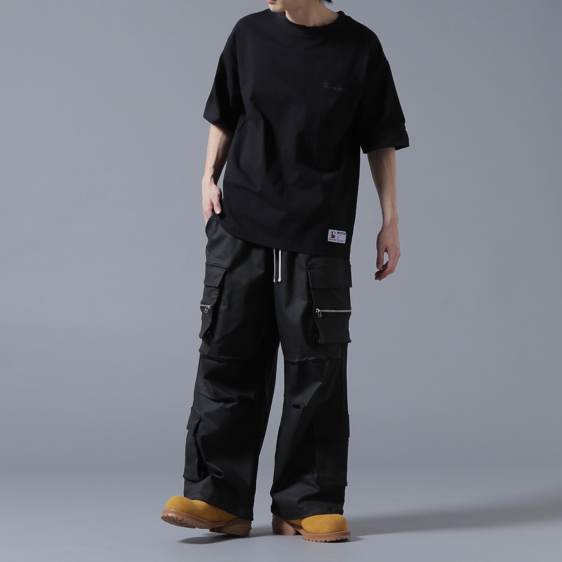 DankeSchon/ダンケシェーン/COATING WIDE POCKET CA>GO PANTS ブラック