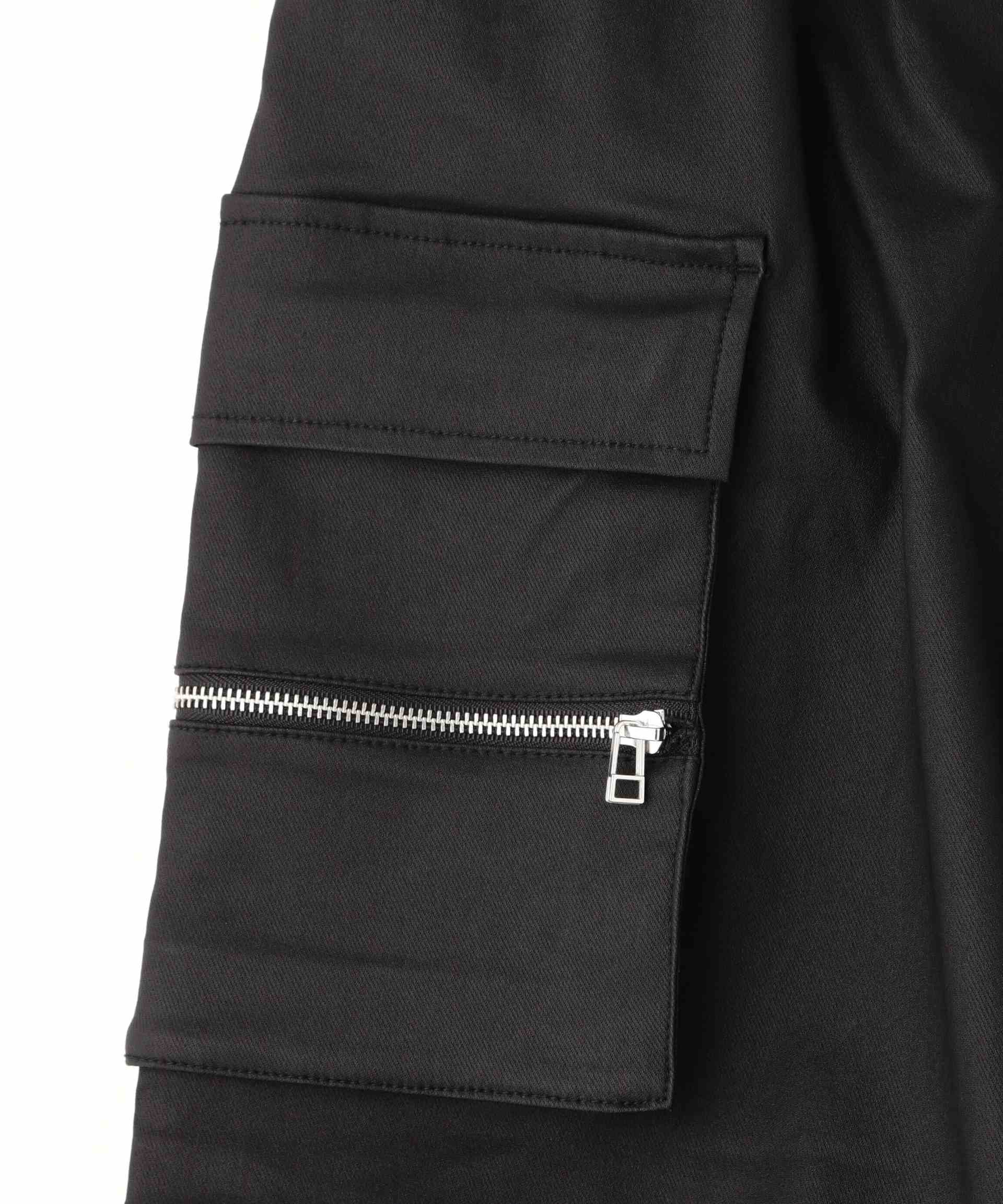 DankeSchon/ダンケシェーン/COATING WIDE POCKET CA>GO PANTS ブラック