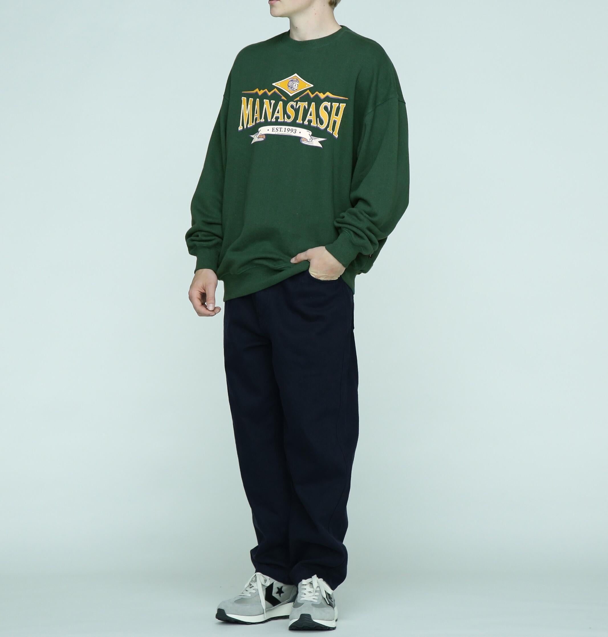 MANASTASH/マナスタッシュ/CASCADE SWEATSHI>TS EST. 1993 ダークグリーン