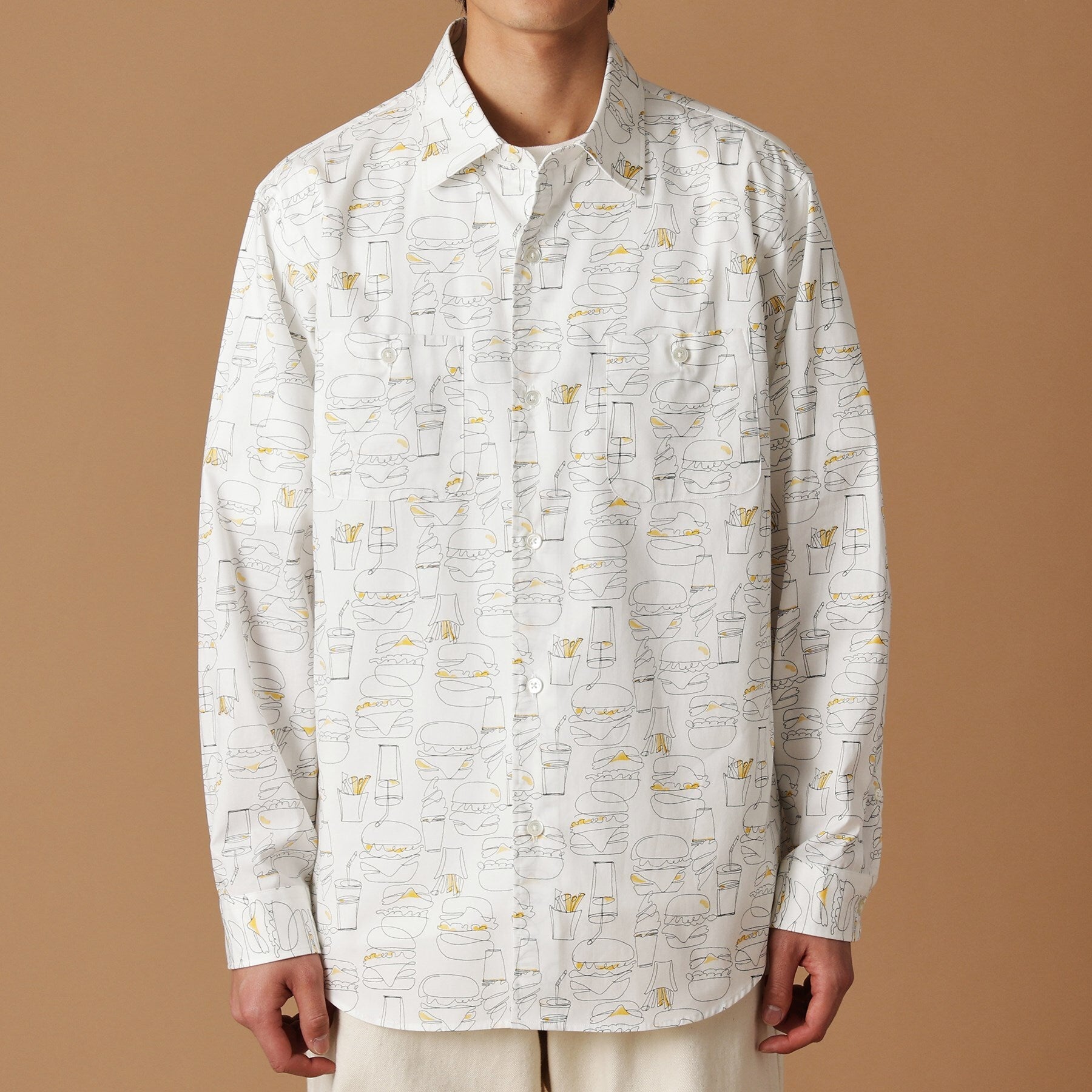 40CARATS&525 Hamburger Print Shirt
